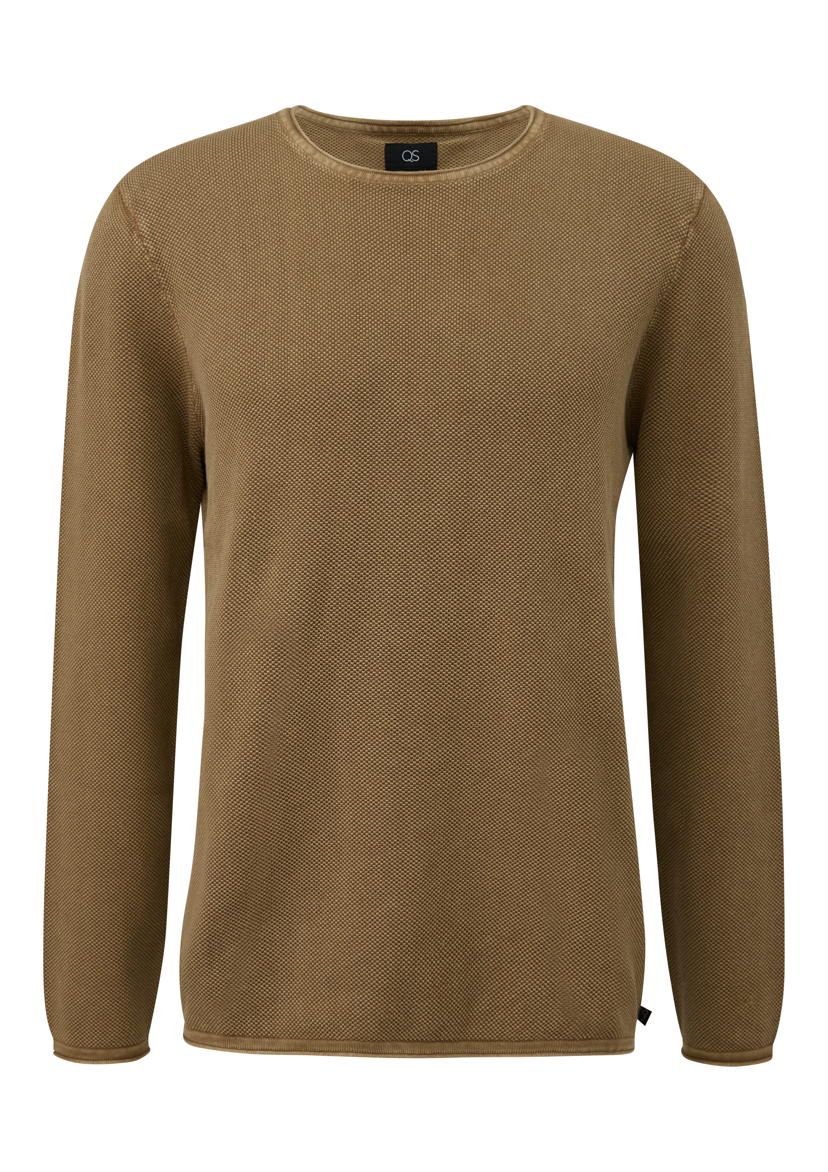 Gewaschener Pullover mit Rollkante