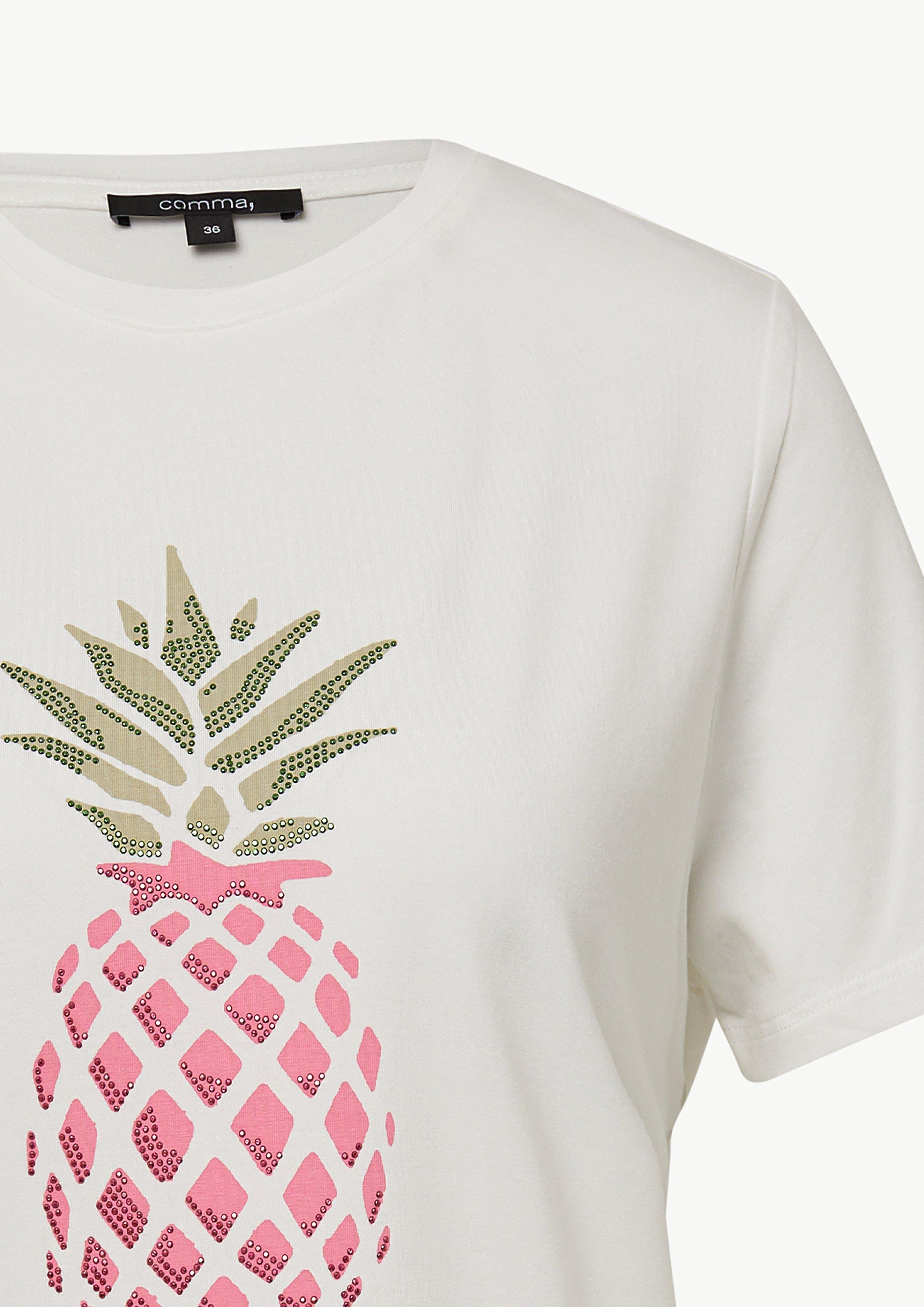 T-shirt with glitter artwork - White | SCAYLE