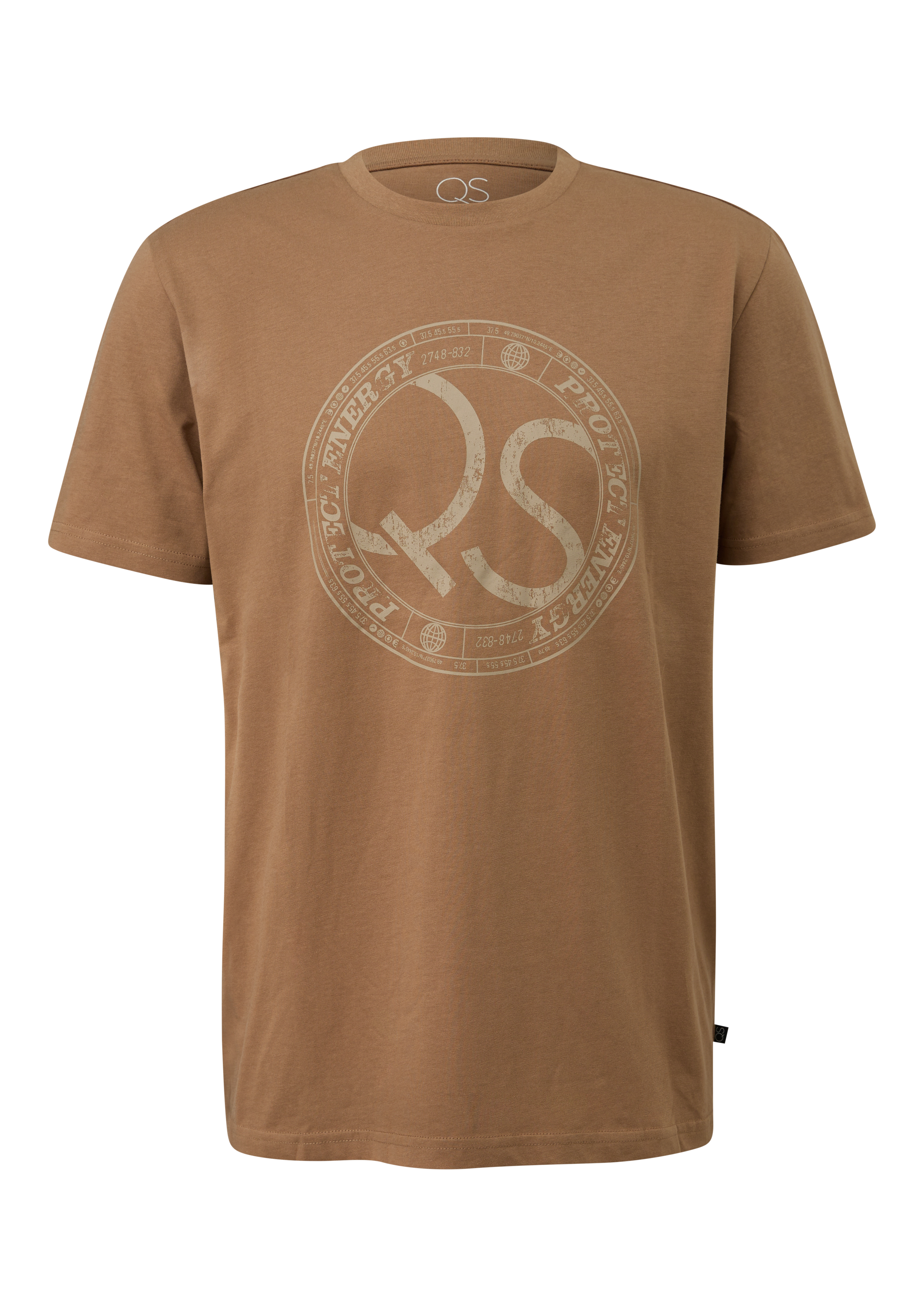 Basic T-shirt met ronde hals en frontprint