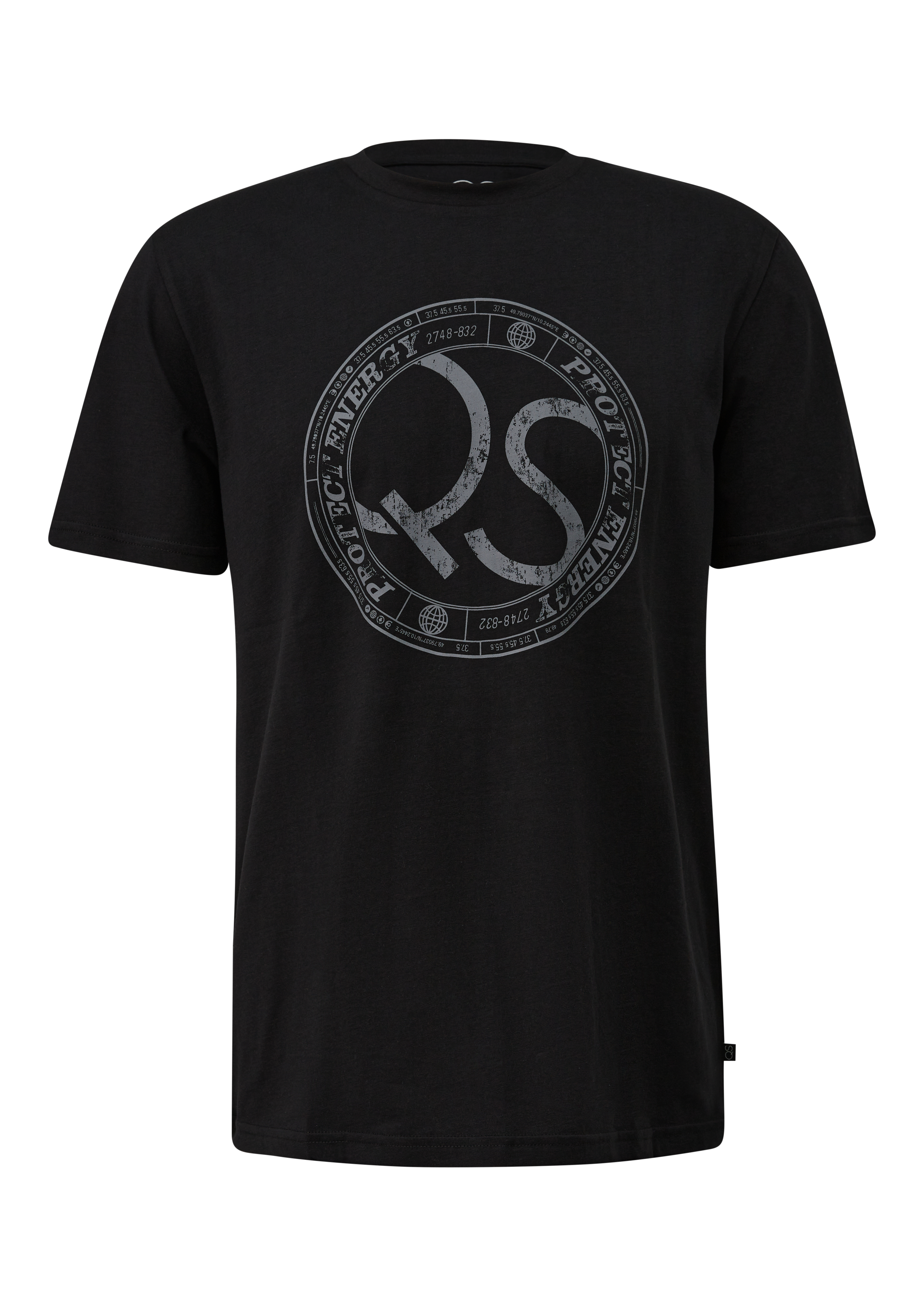 Basic T-shirt met ronde hals en frontprint