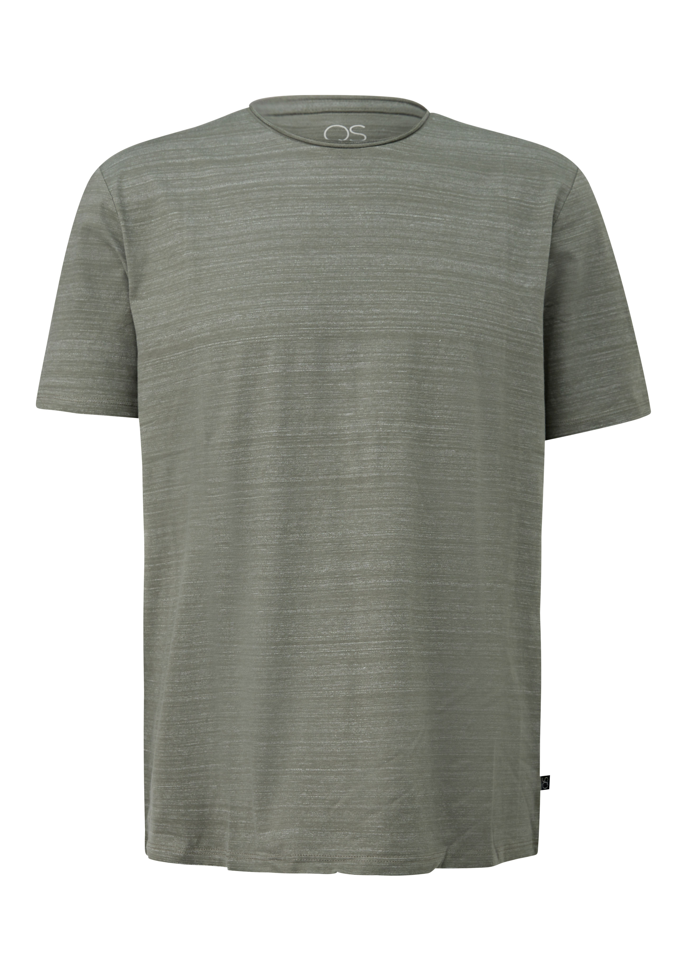 QS Baumwollshirt mit Melangeeffekt und Rollkante 2171865.79W0.M