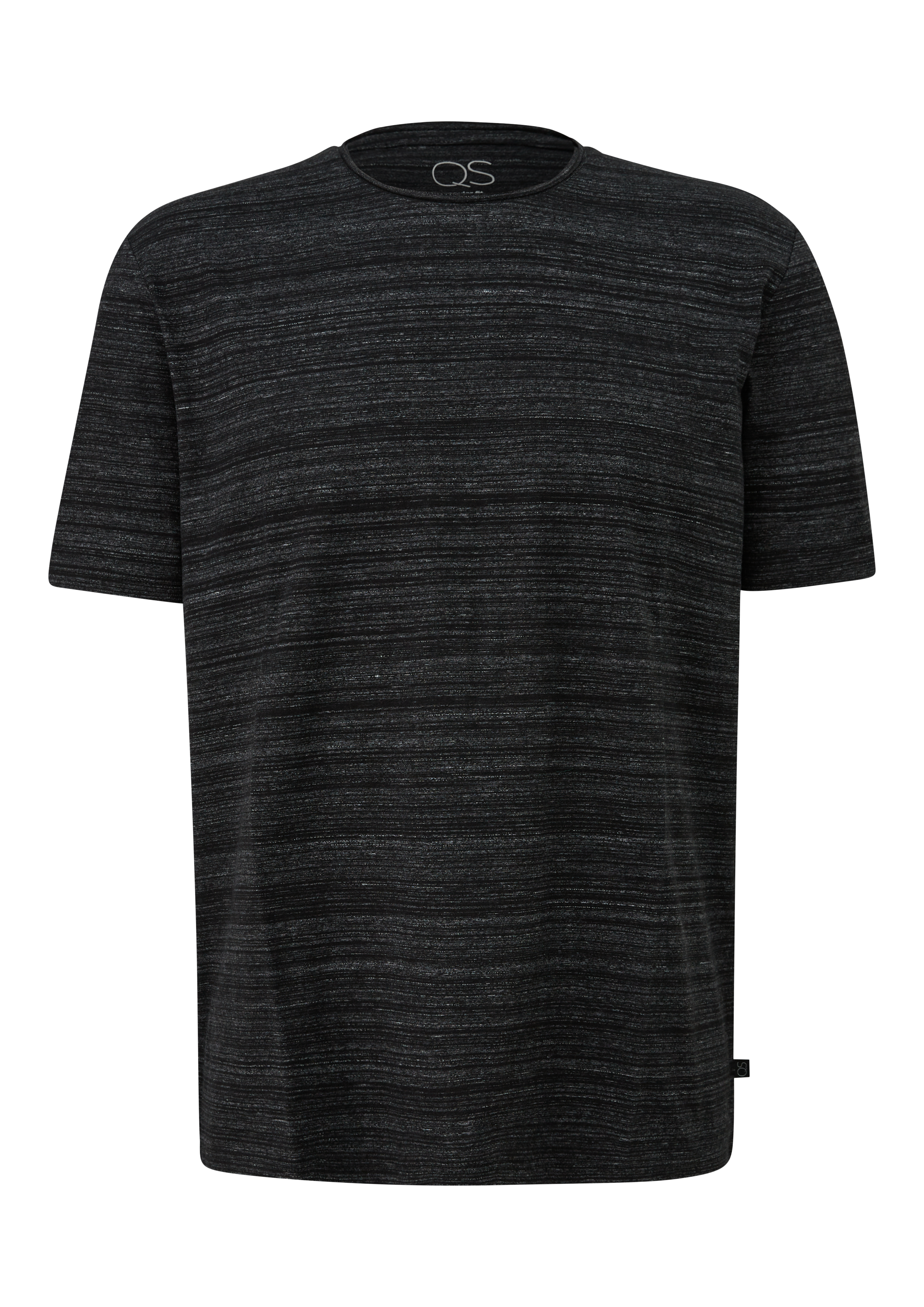 QS Baumwollshirt mit Melangeeffekt und Rollkante 2171865.99W0.XL