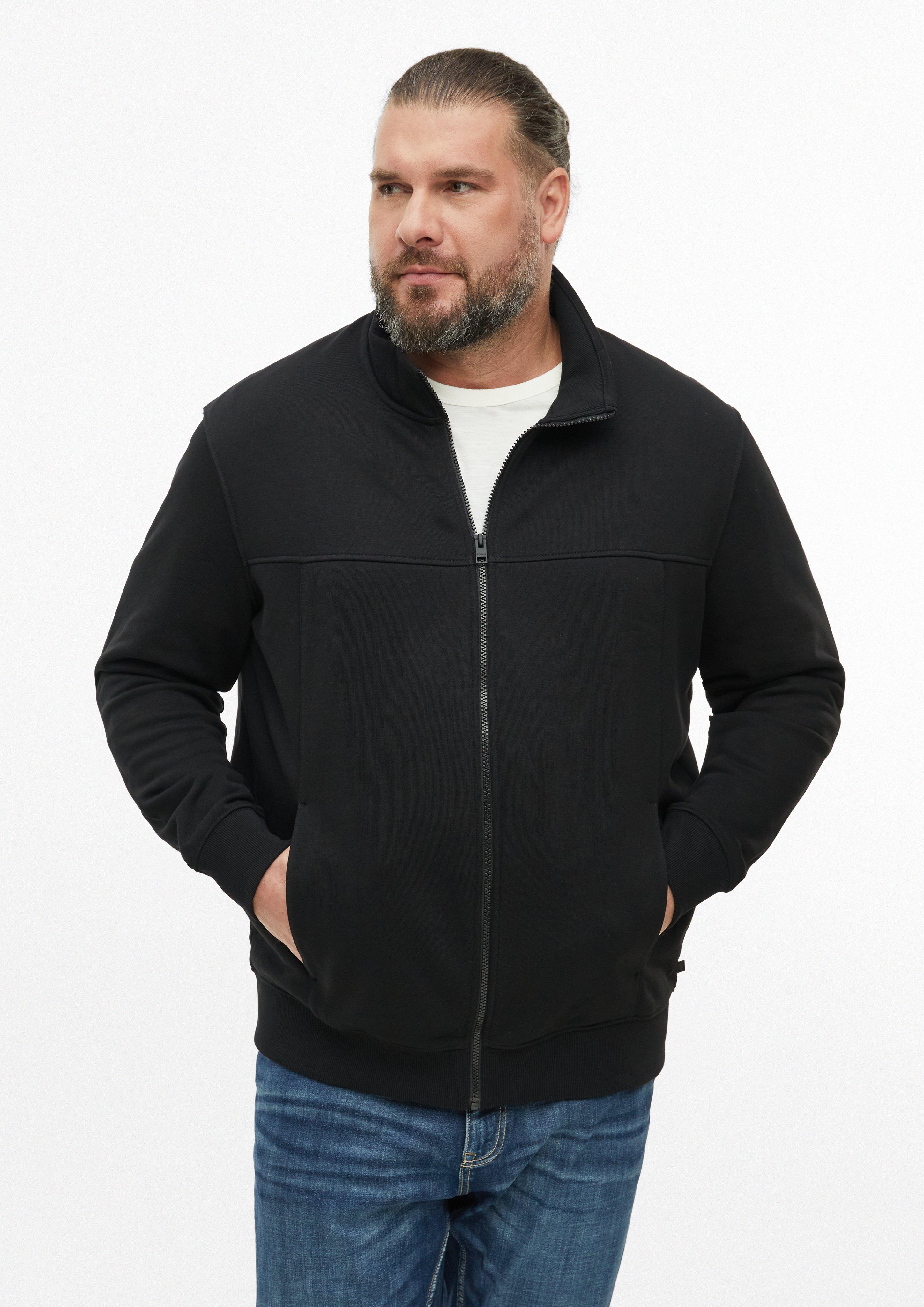 Herren Sweatjacke mit Stehkragen und Label-Print in  von s.Oliver Men Big Sizes