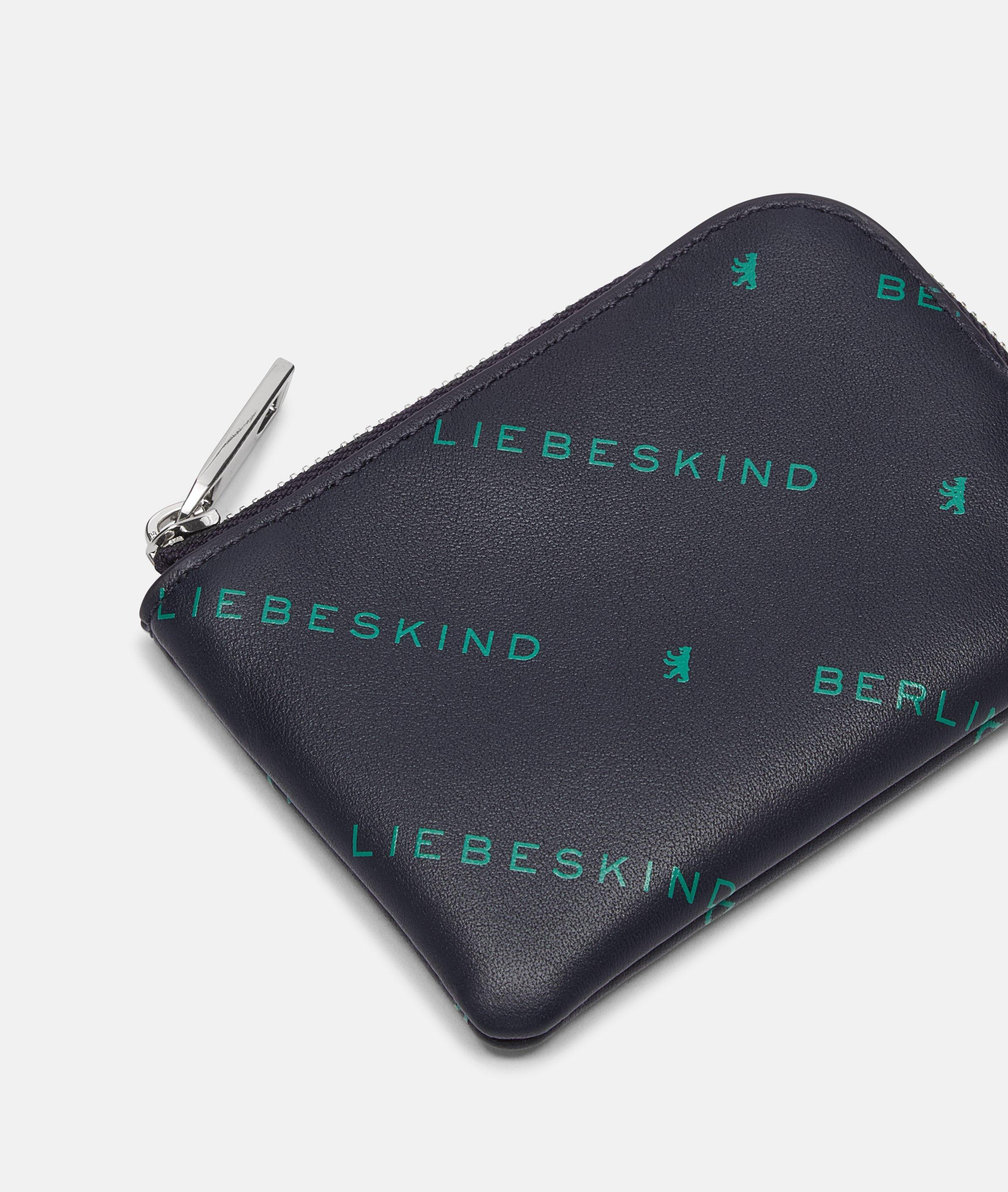 Monogram Lena portemonnee XS in blauw & rood