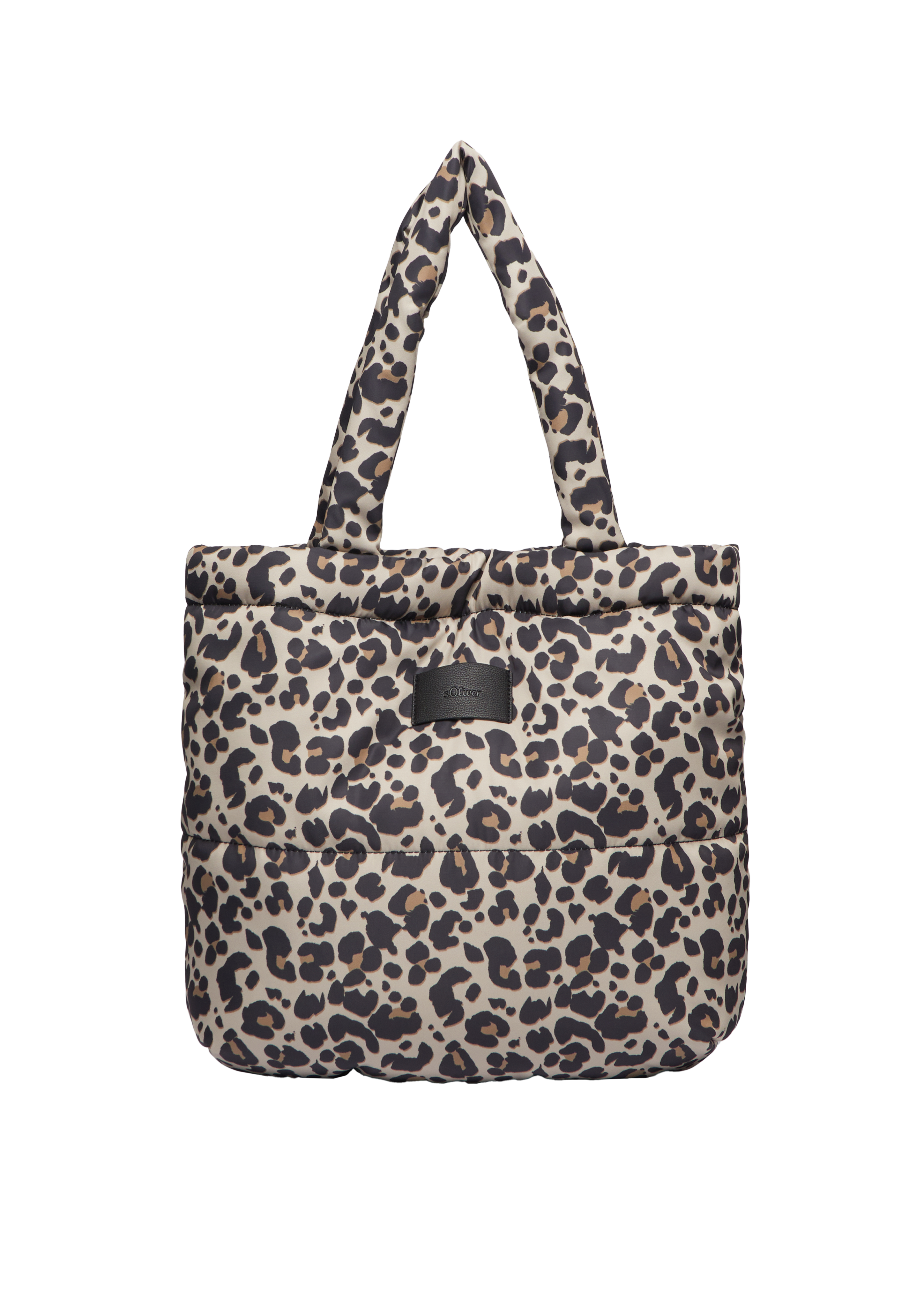 s.Oliver - Shopper mit Leo-Muster, Damen, Beige