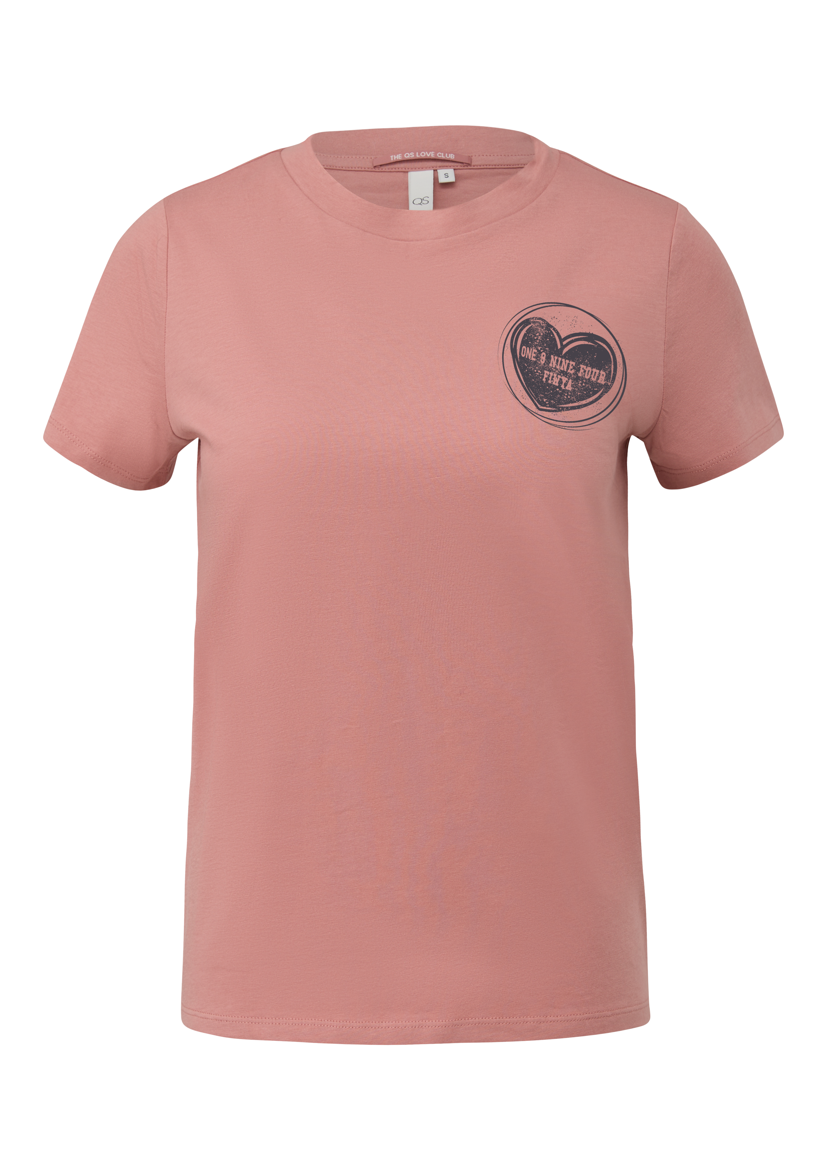 Katoenen shirt met kleine print op de voorkant