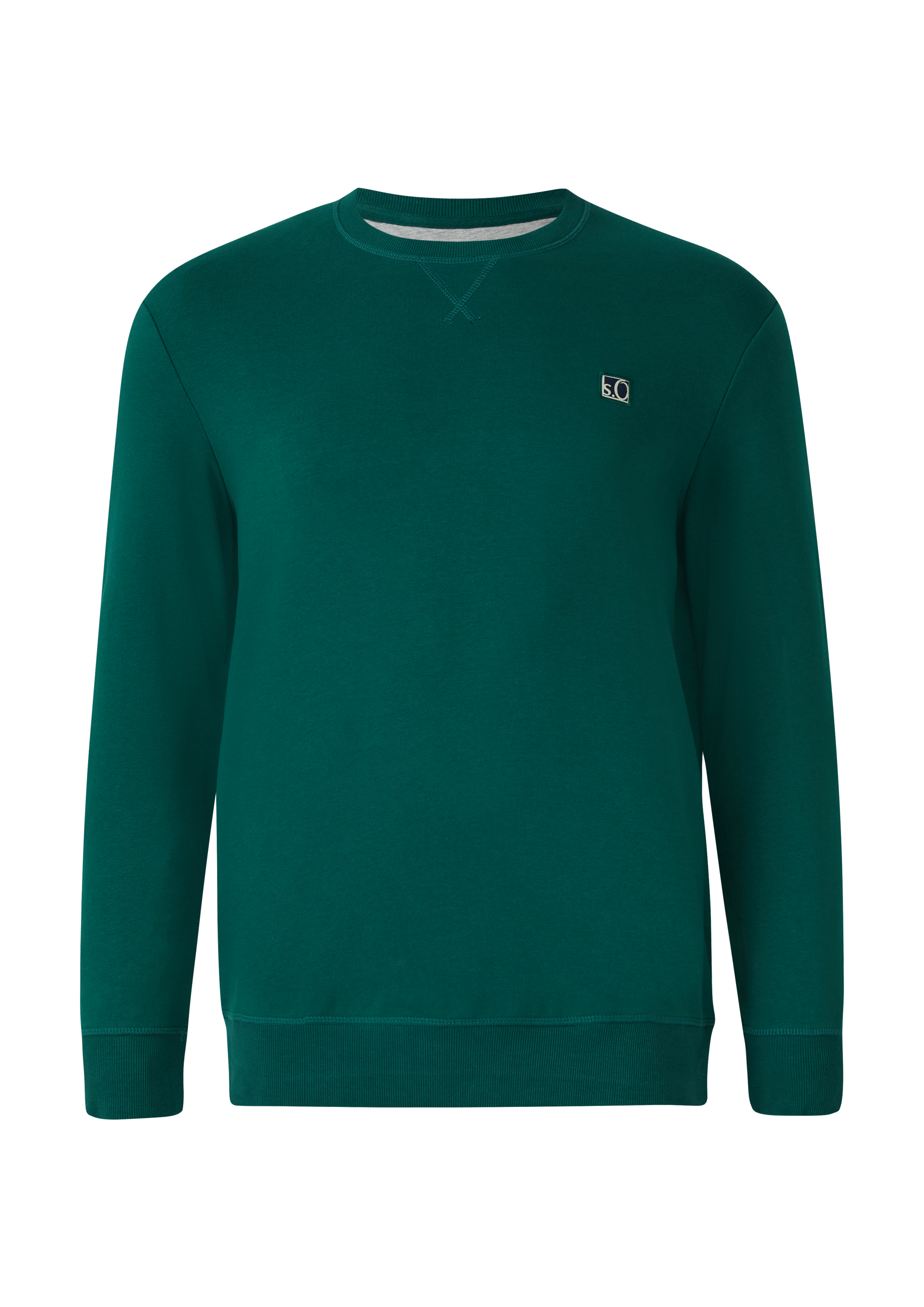 Sweater van katoenmix met ronde hals