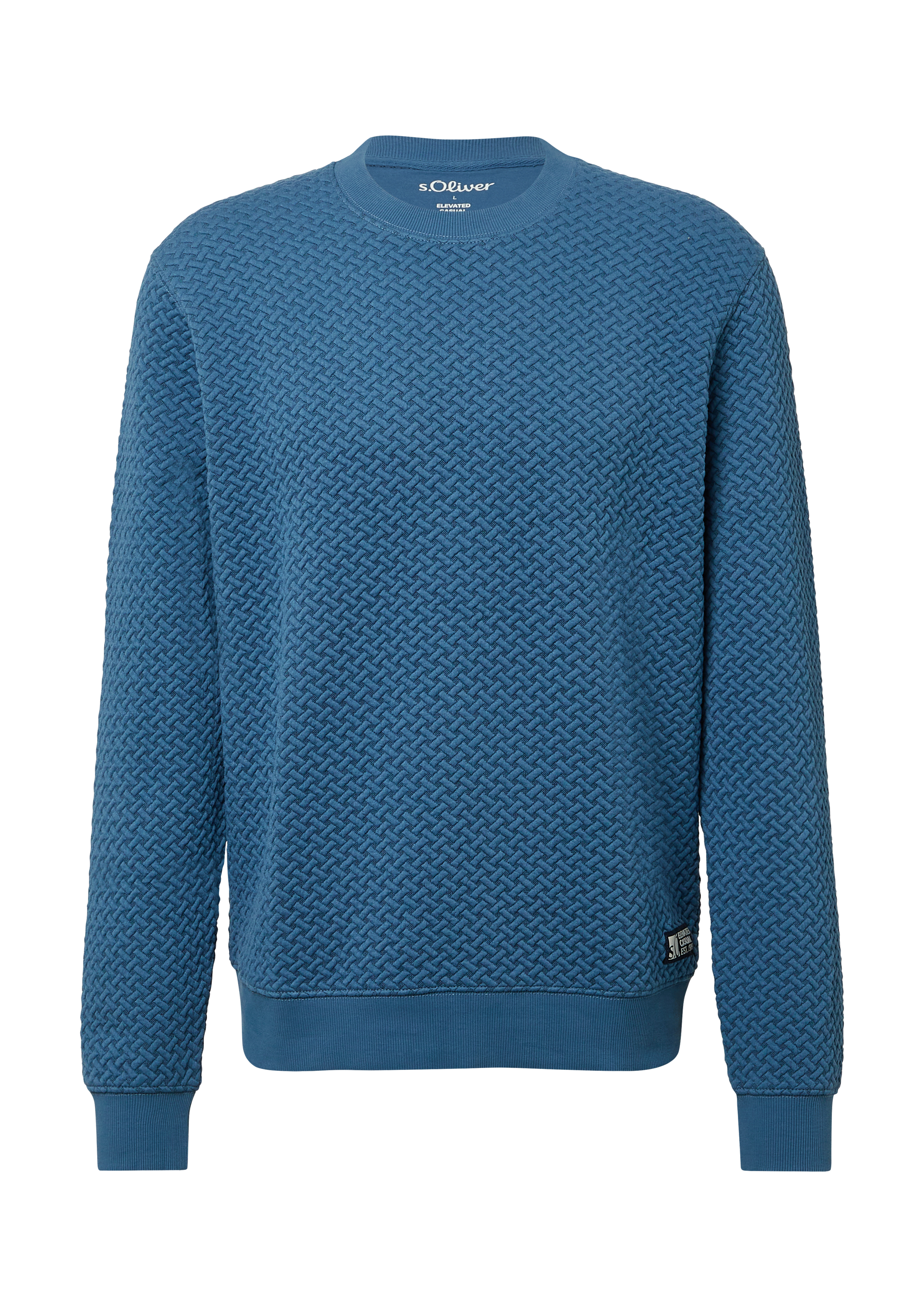 Gestructureerd sweatshirt met ronde hals