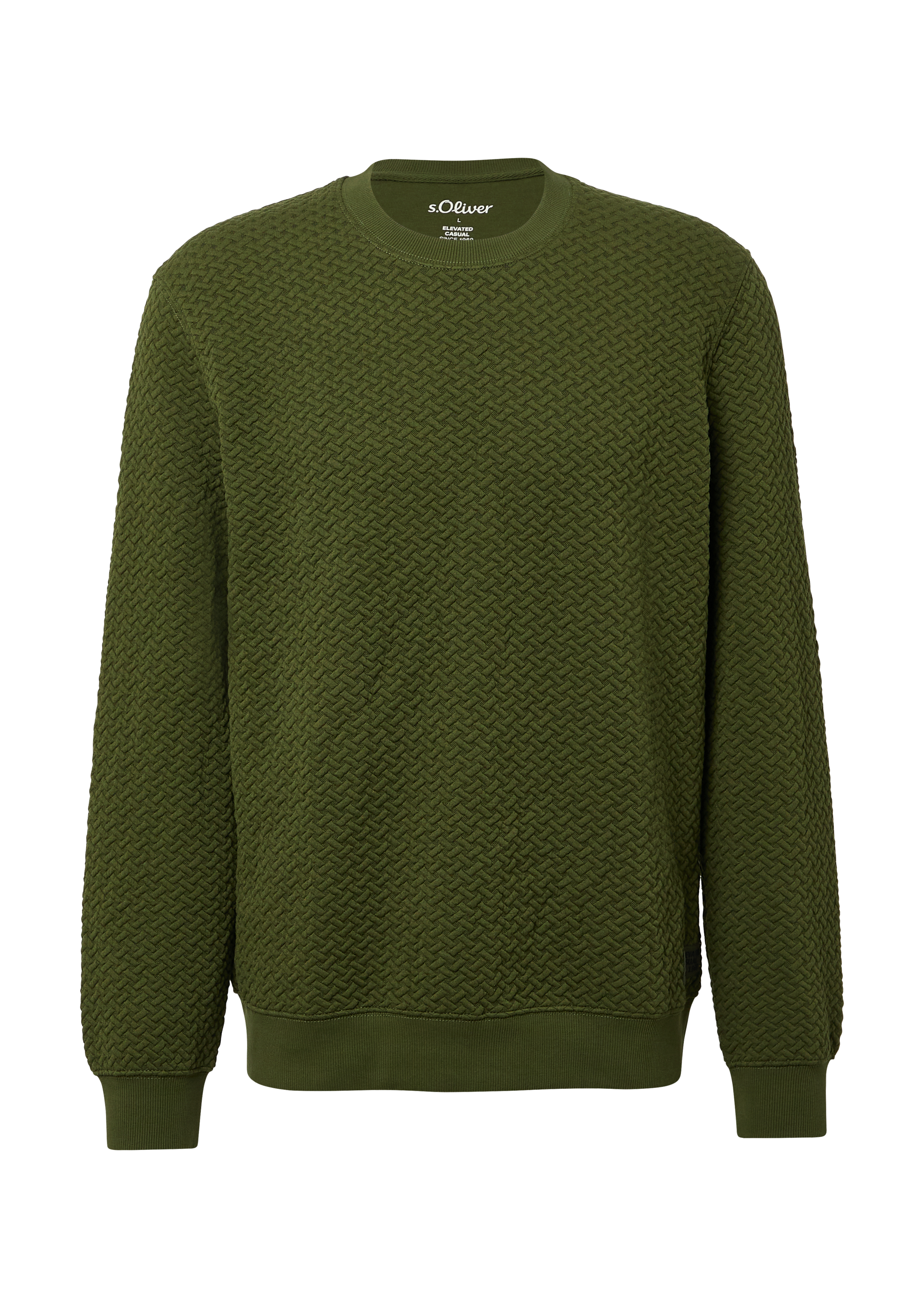 Gestructureerd sweatshirt met ronde hals