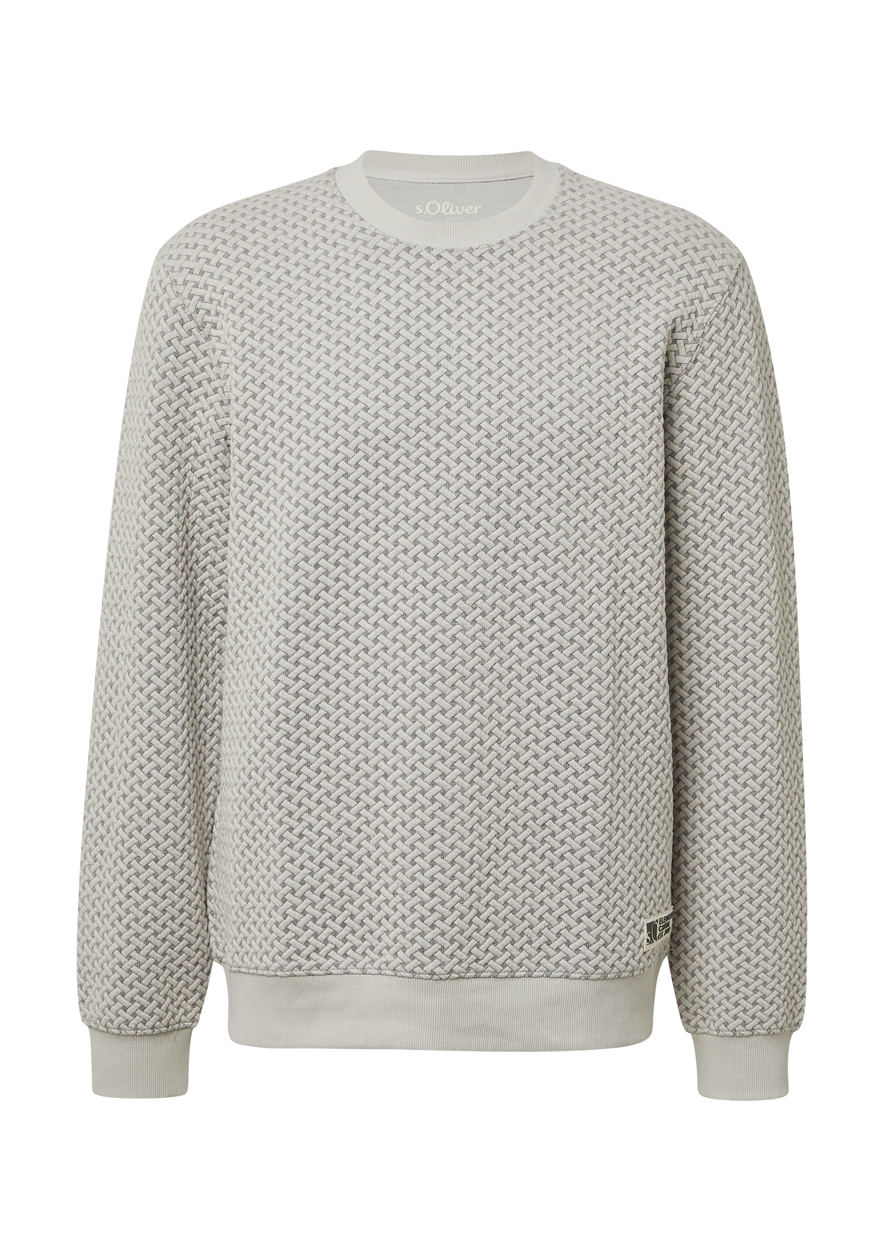 Gestructureerd sweatshirt met ronde hals