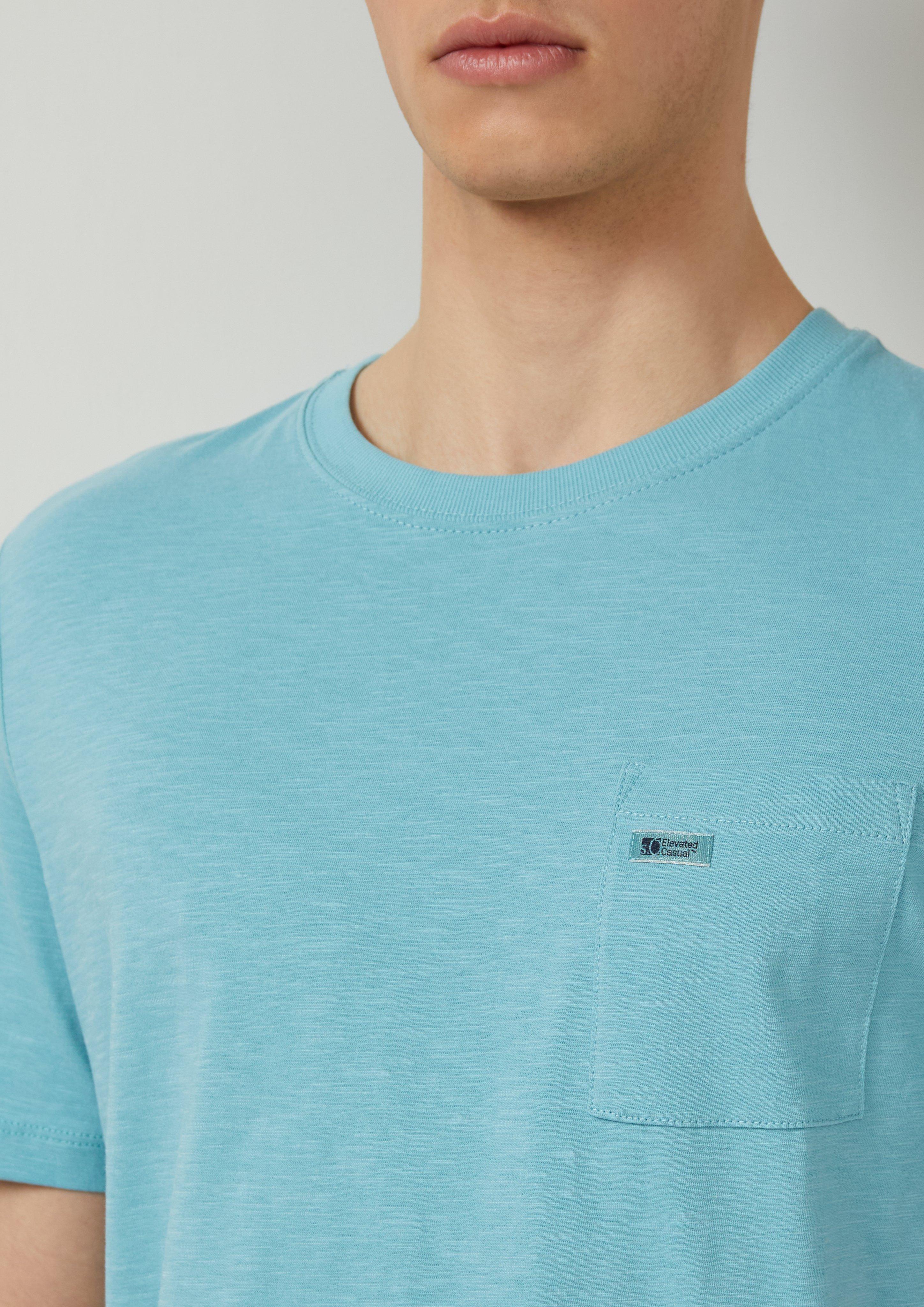 Thumbnail - T-Shirt in Flammgarnstruktur mit Brusttasche