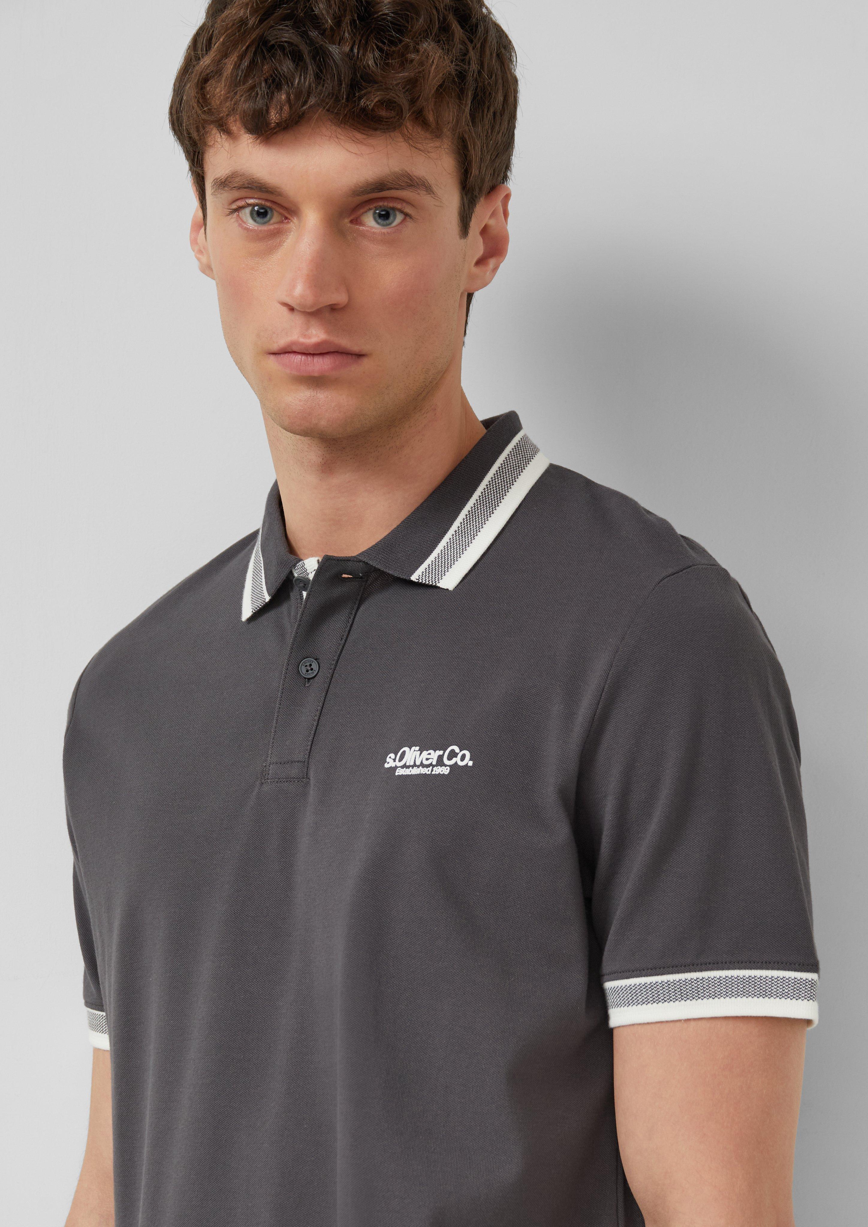 Poloshirt aus Piqué mit Kontrast-Details