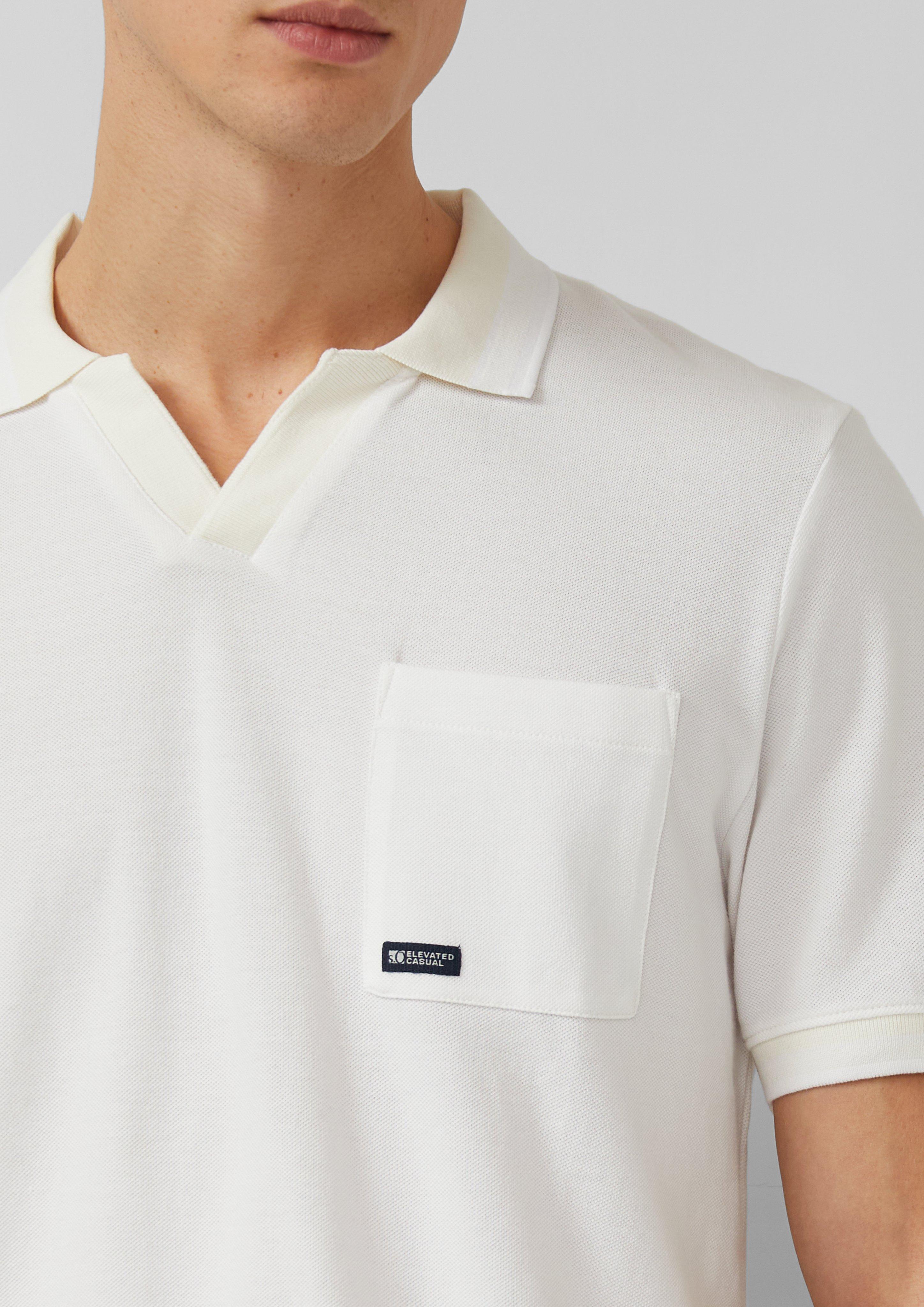 Piqué-Poloshirt in Bi-color-Optik mit Brusttasche