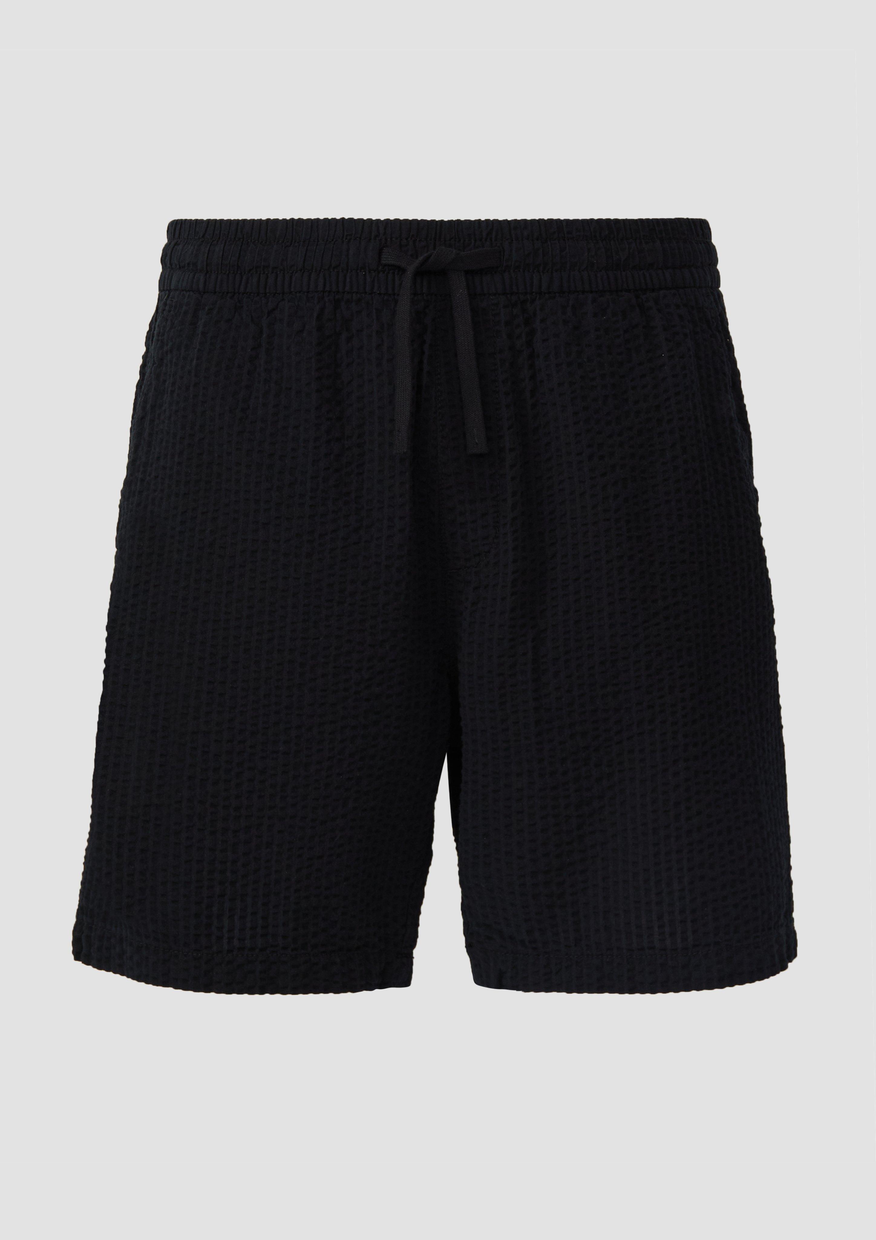 QS - Webjogger aus Seersucker, Herren, schwarz