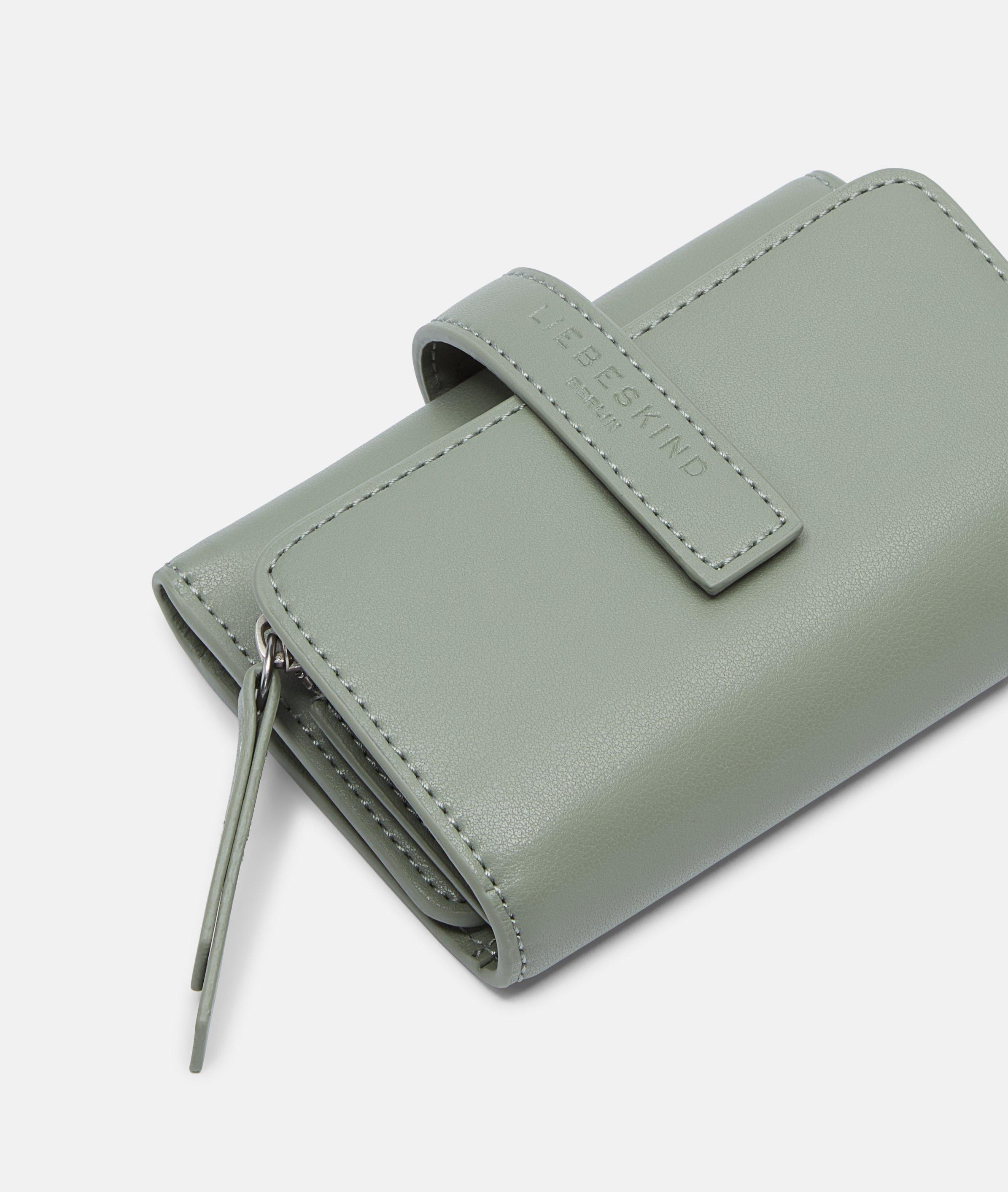 Portemonnee in olijfgroen & zwart