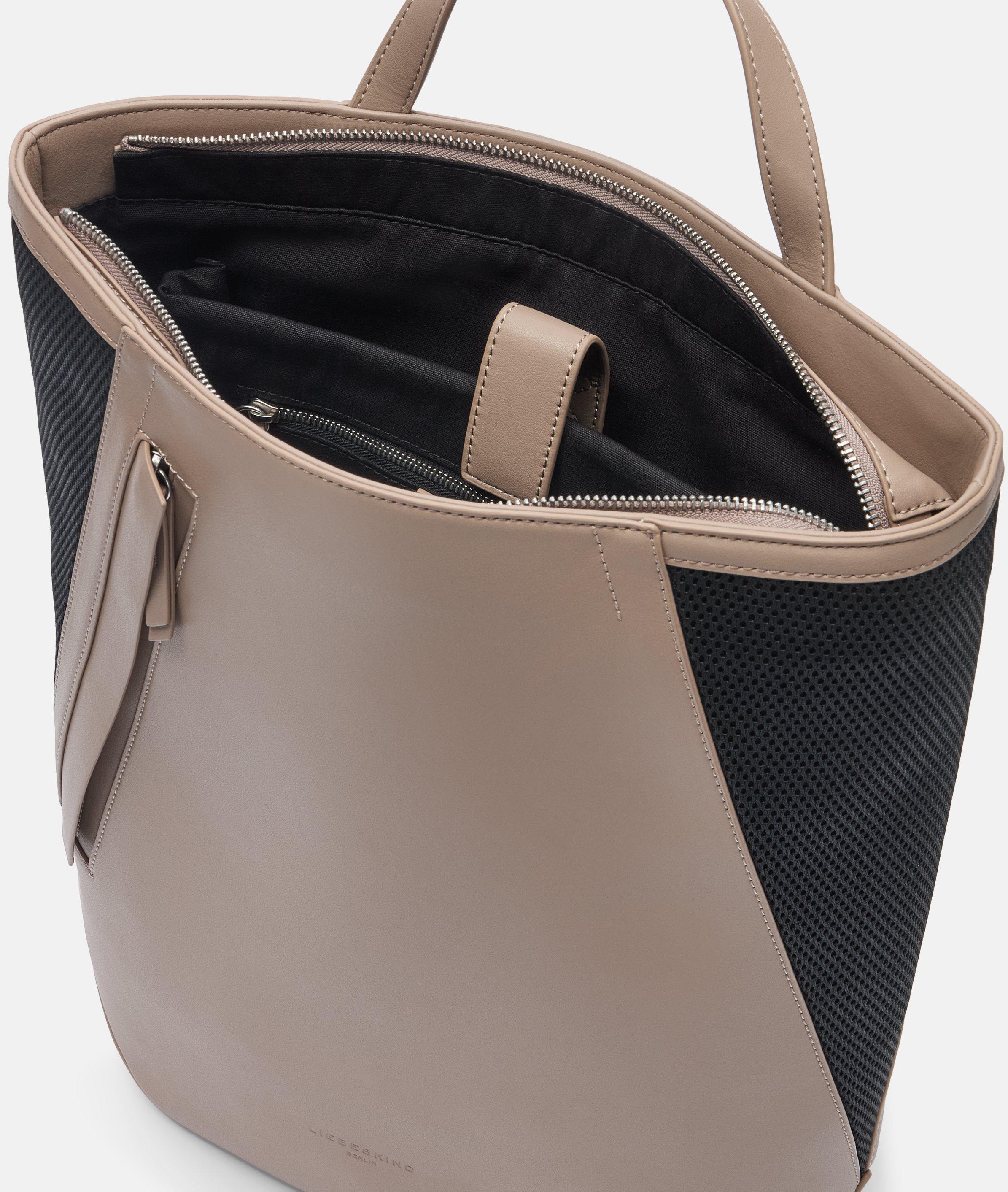 Ovale rugzak L in bruin, zwart & bruin