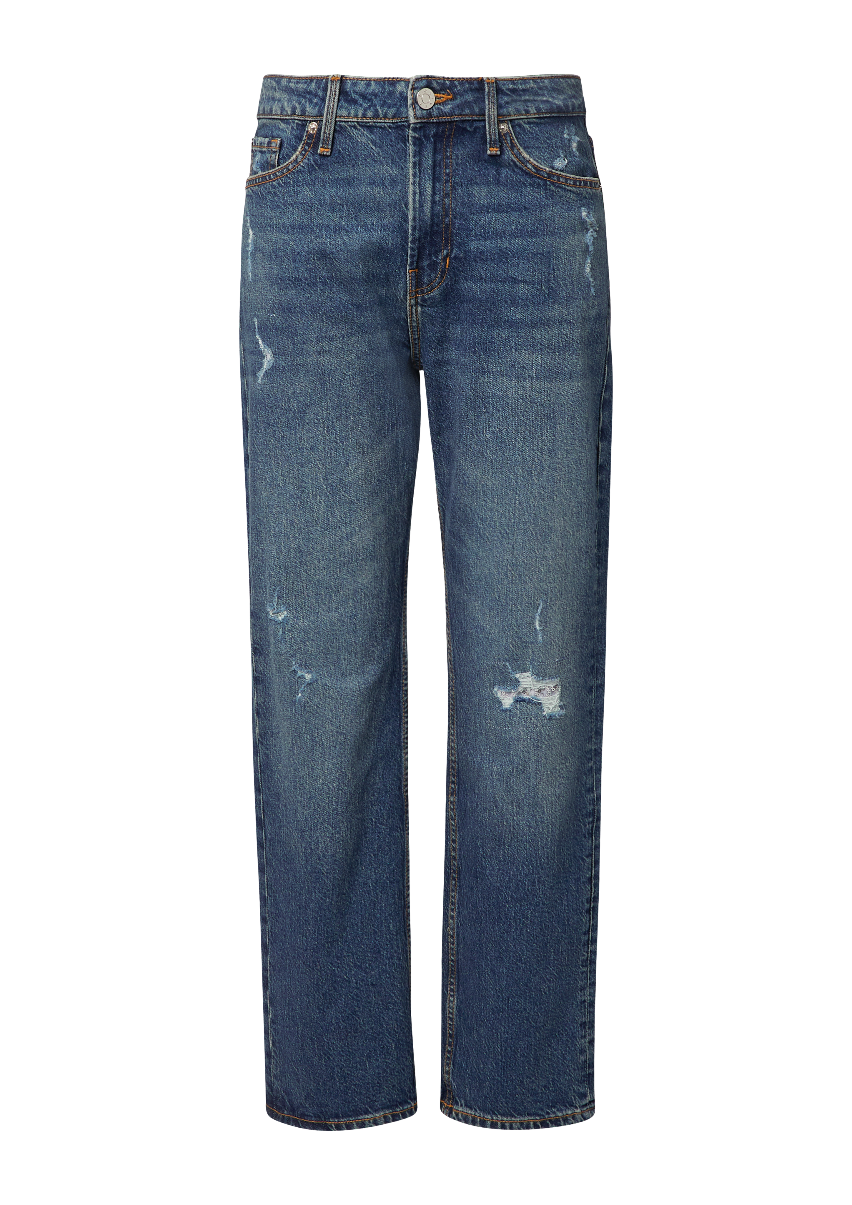 S.Oliver Jeans Donna Karolin Straight Leg Con Paillettes - Jeans Eleganti Con Dettagli Lucidi