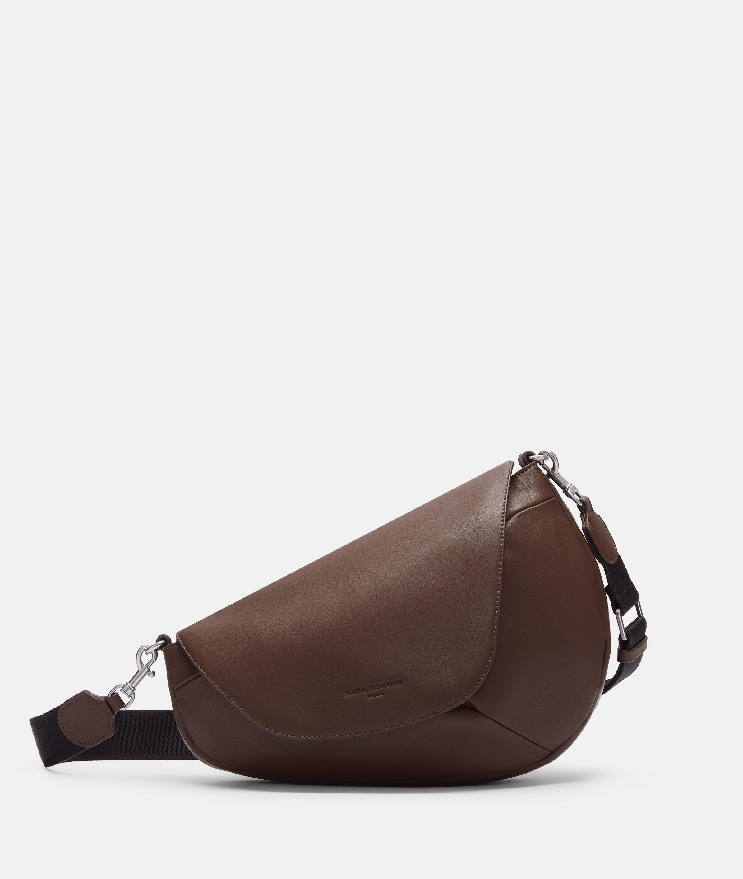 Liebeskind Berlin - Geräumige Schultertasche aus recyceltem Leder mit authentischer Narbung -  braun