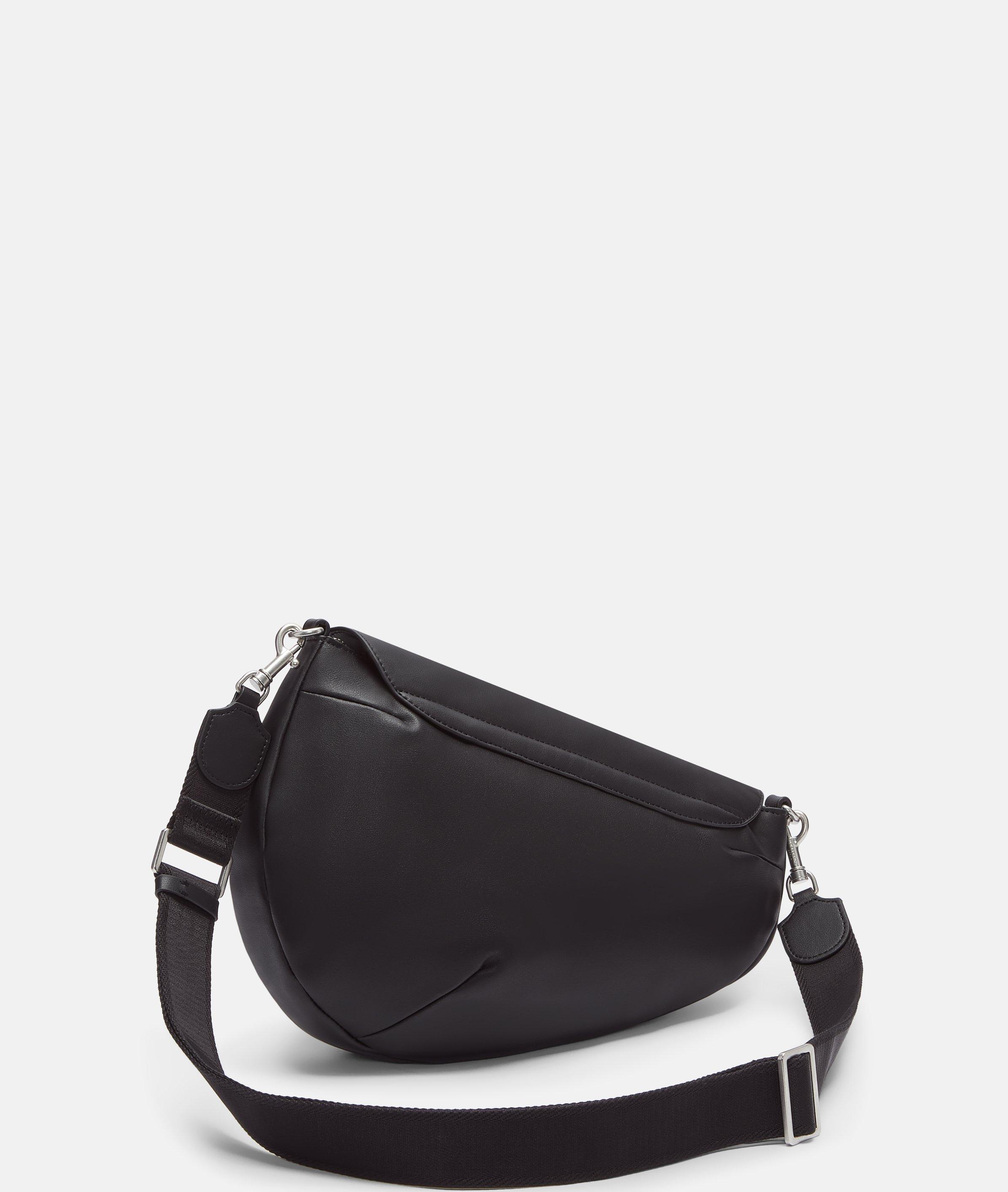 Oval Shoulder Bag M in schwarz & braun