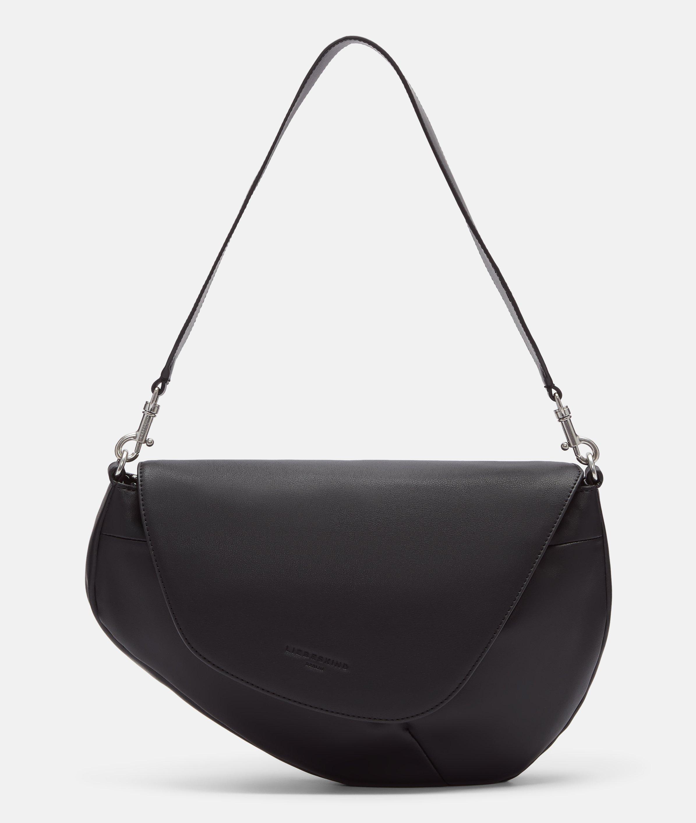 Oval Shoulder Bag M in schwarz & braun