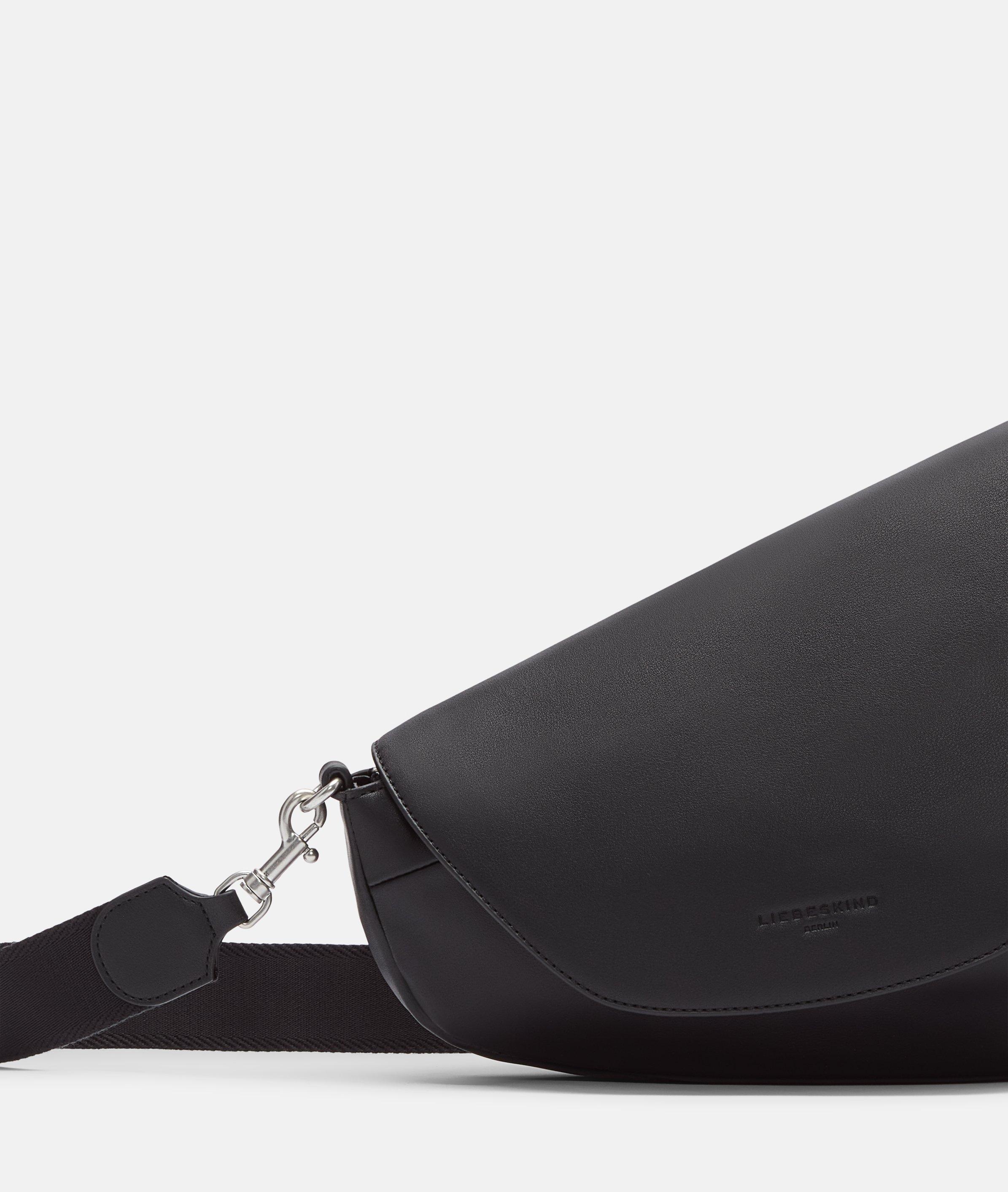 Oval Shoulder Bag M in schwarz & braun