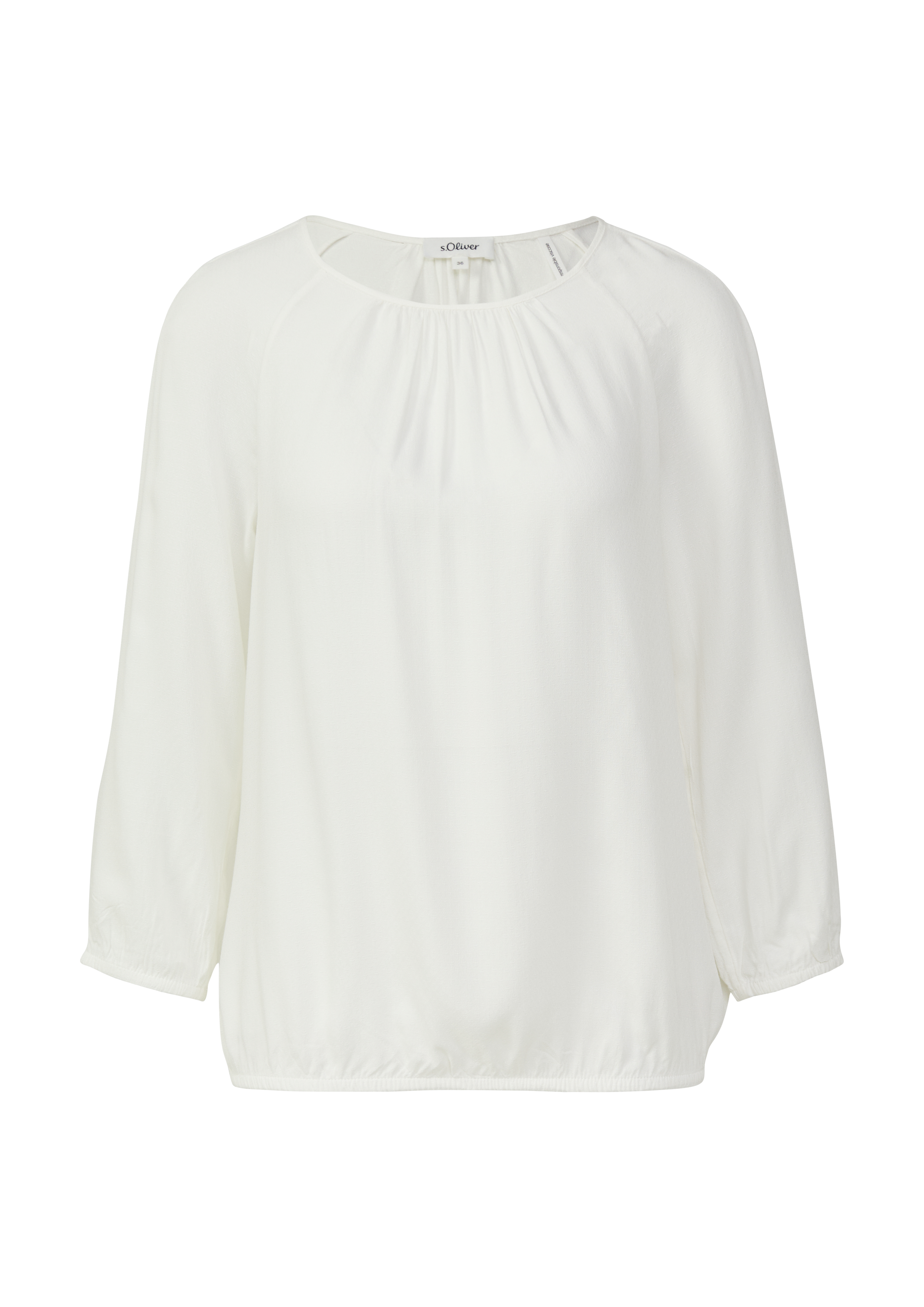 Gestructureerde viscose blouse met gerimpelde details