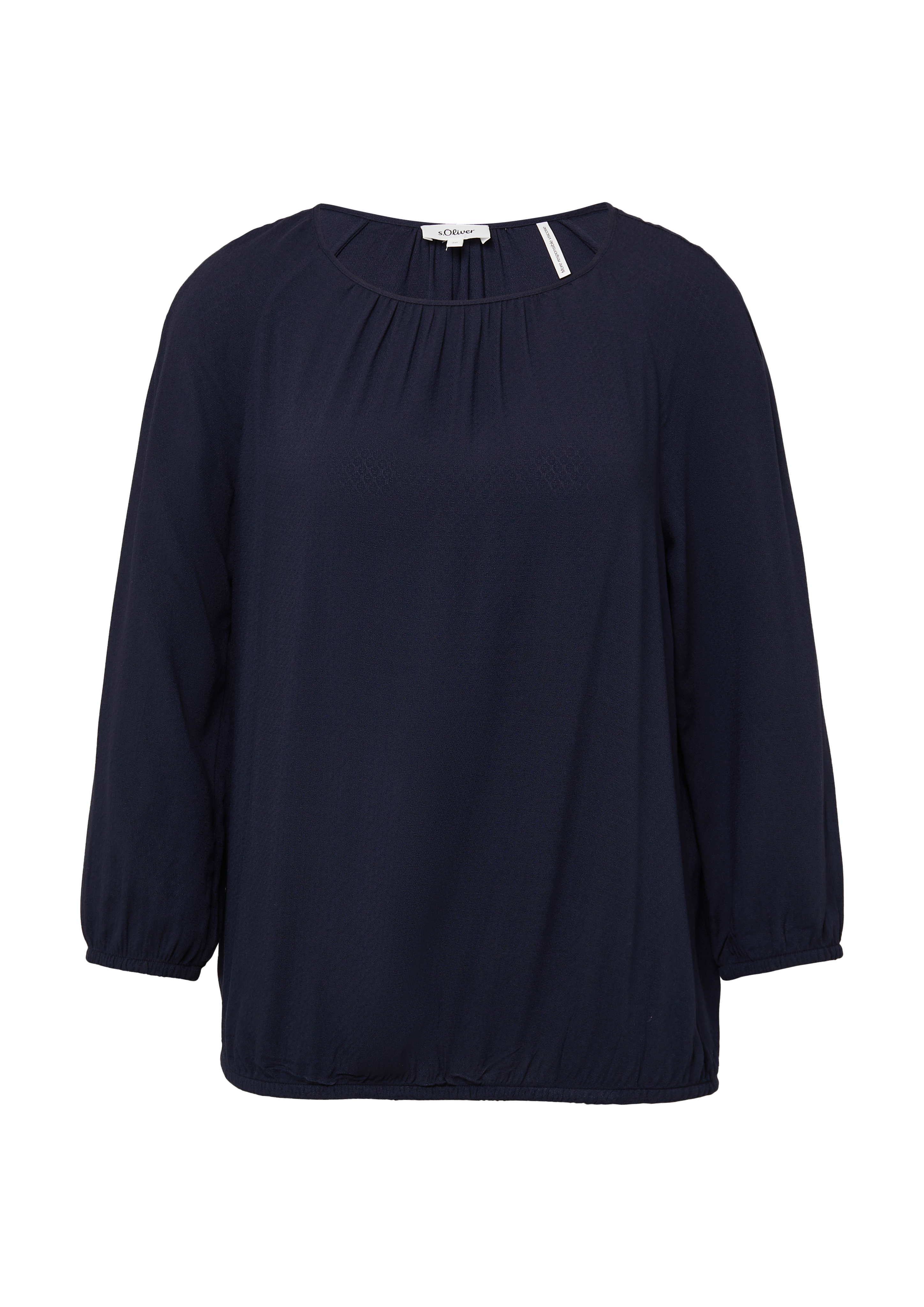 Gestructureerde viscose blouse met gerimpelde details