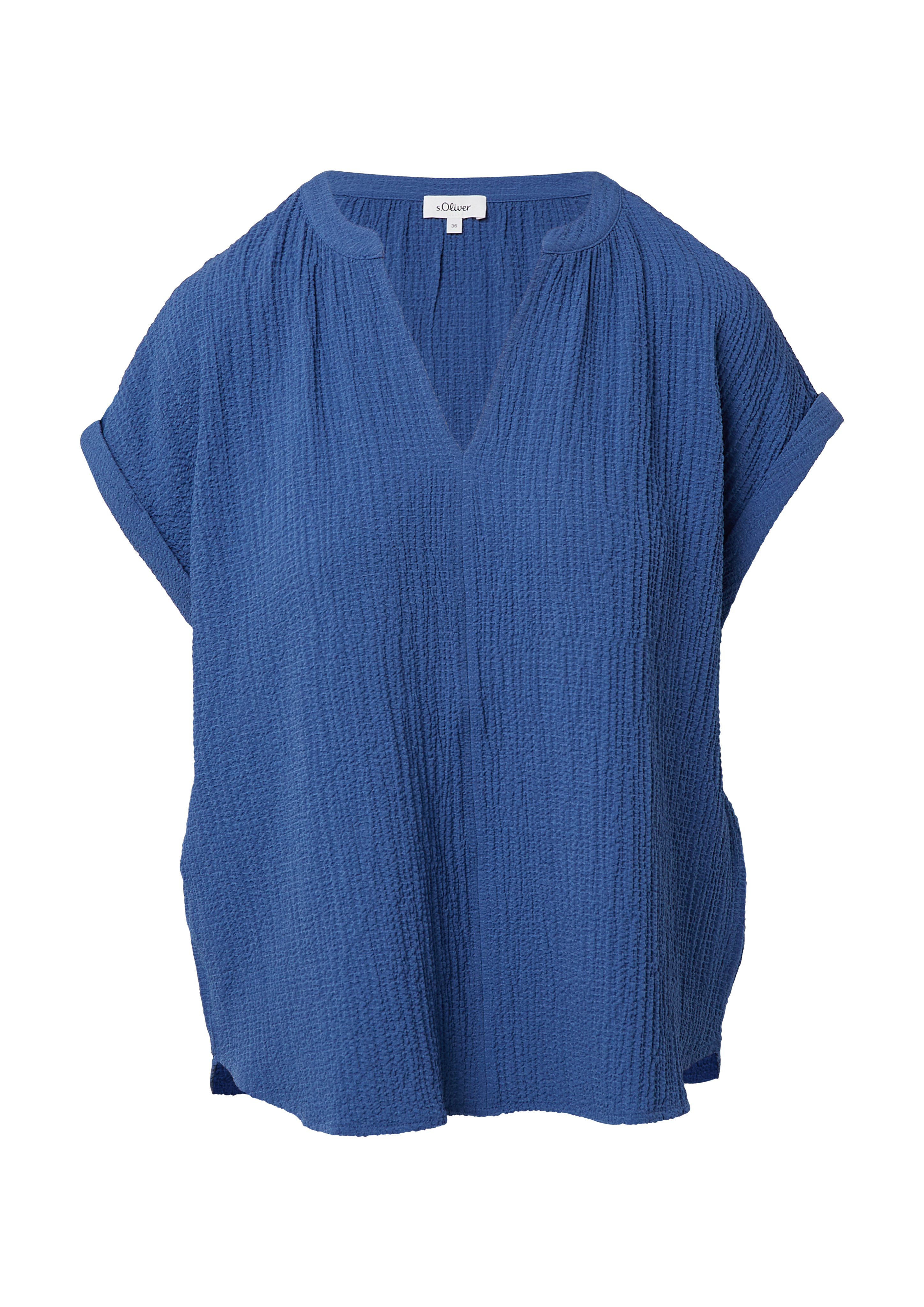 Gestructureerde blouse van een viscosemix