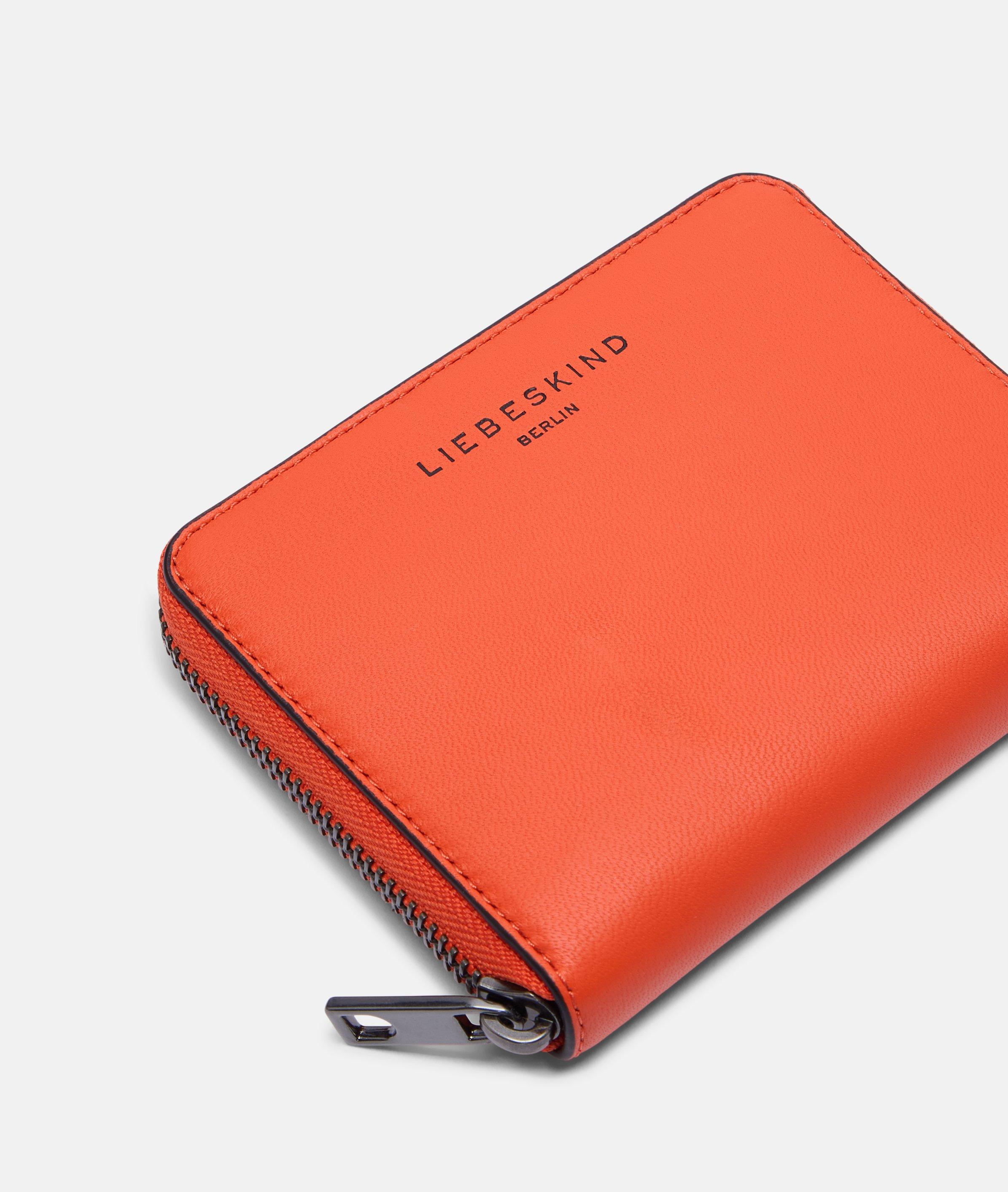 Conny portemonnee M in oranje, rood, beige, zwart & petrol