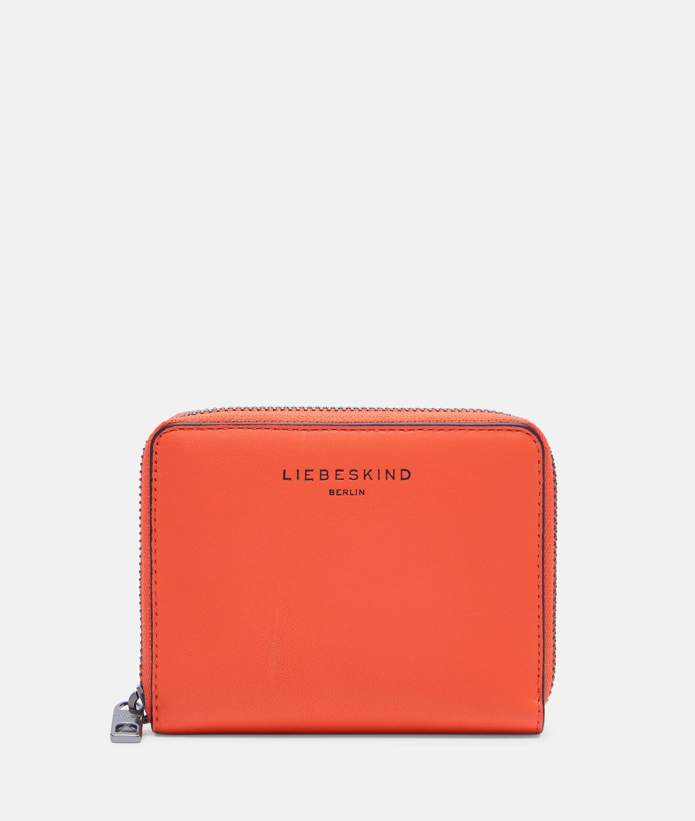 Conny portemonnee M in oranje, rood, beige, zwart & petrol