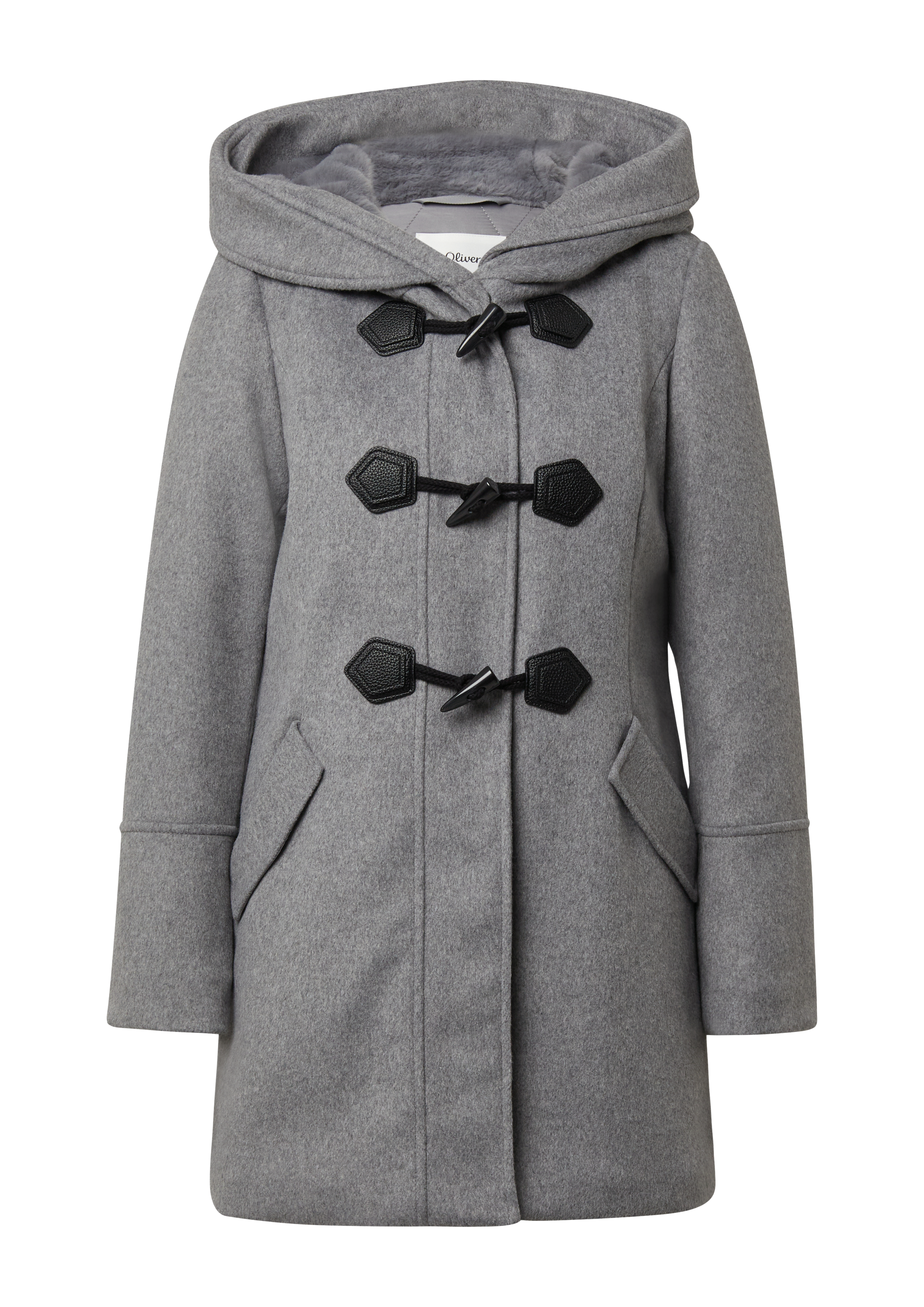 Taillierter Dufflecoat aus Wollmix