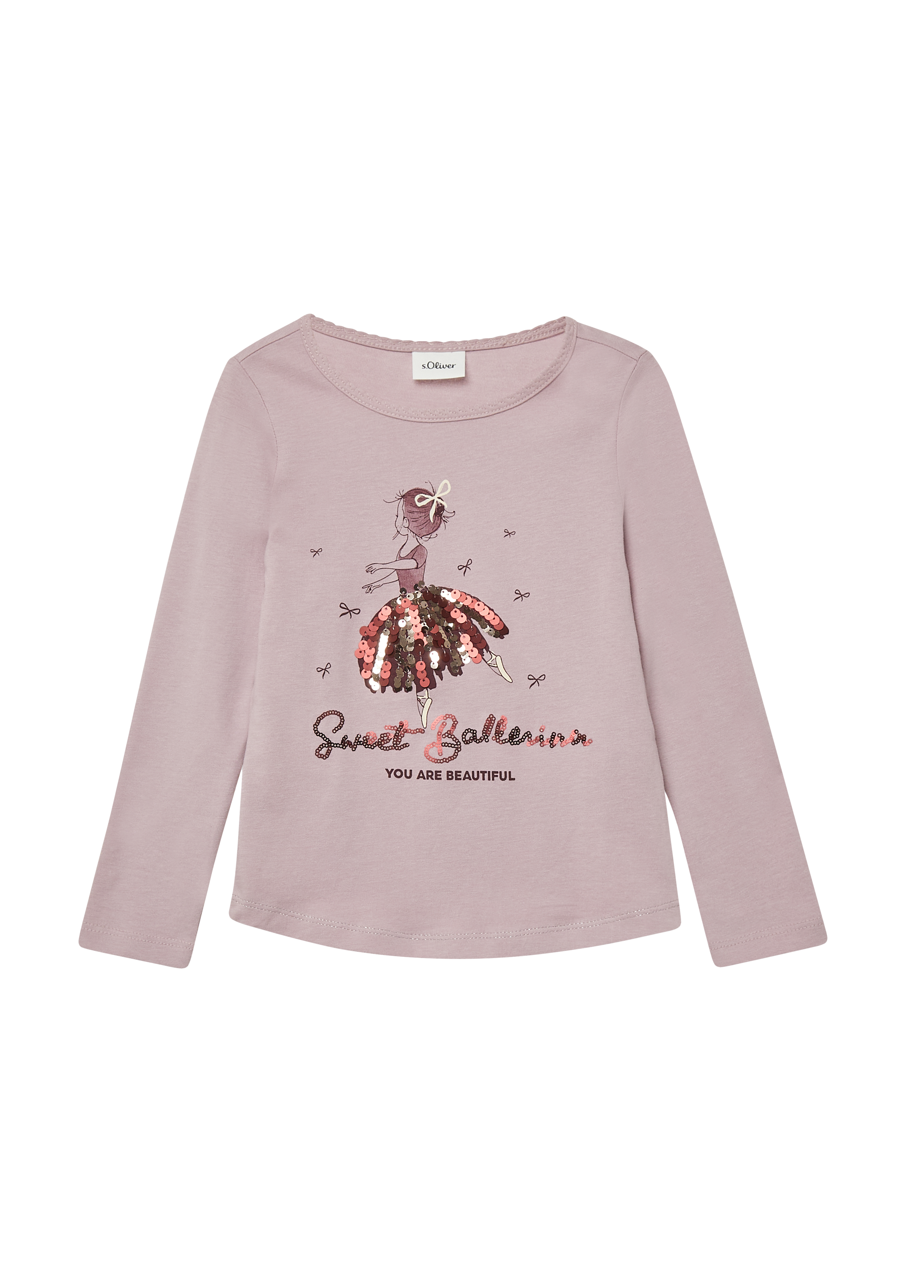 T-shirt à rayures - rose foncé