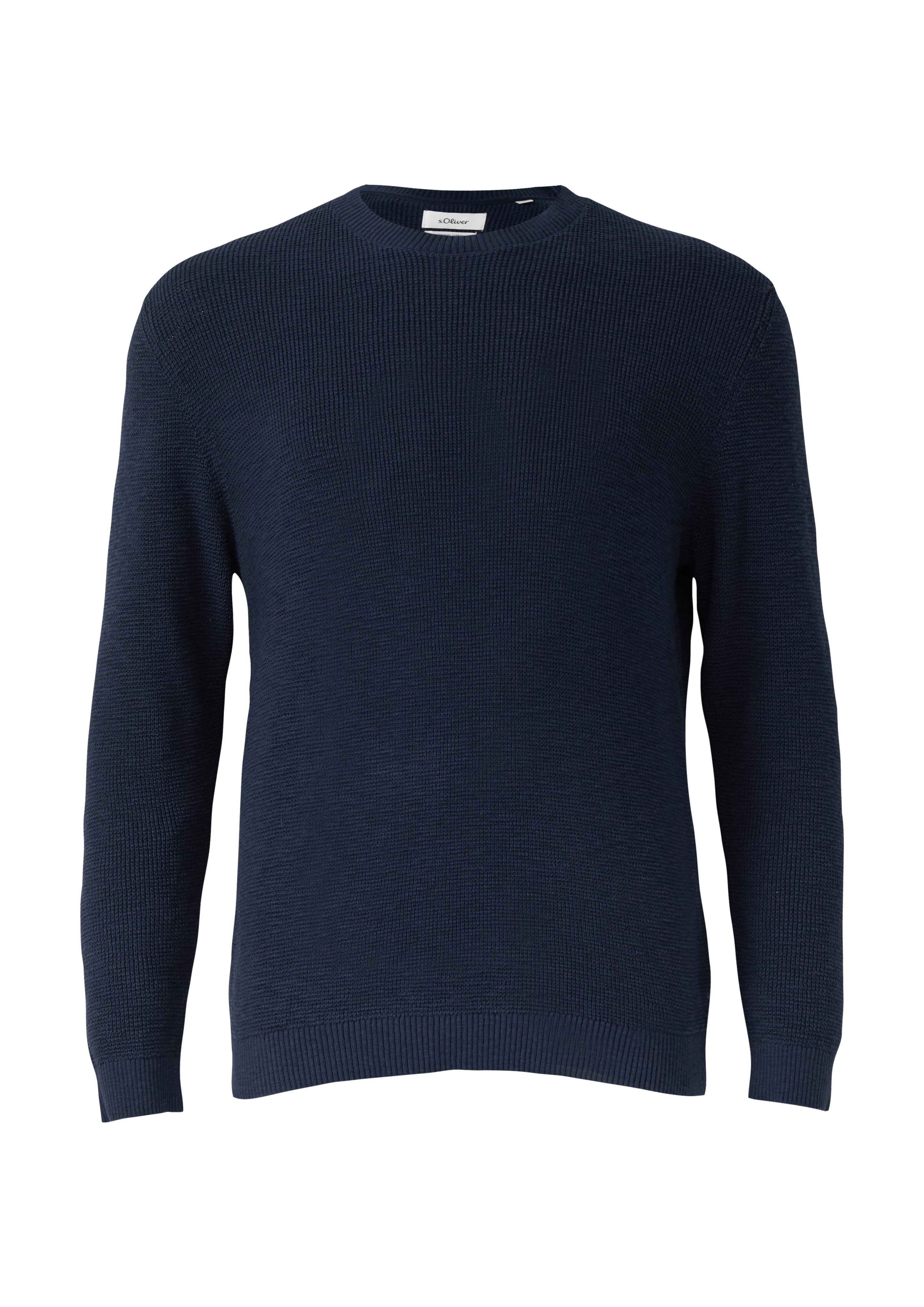 Strickpullover mit Crew Neck und Strukturmuster