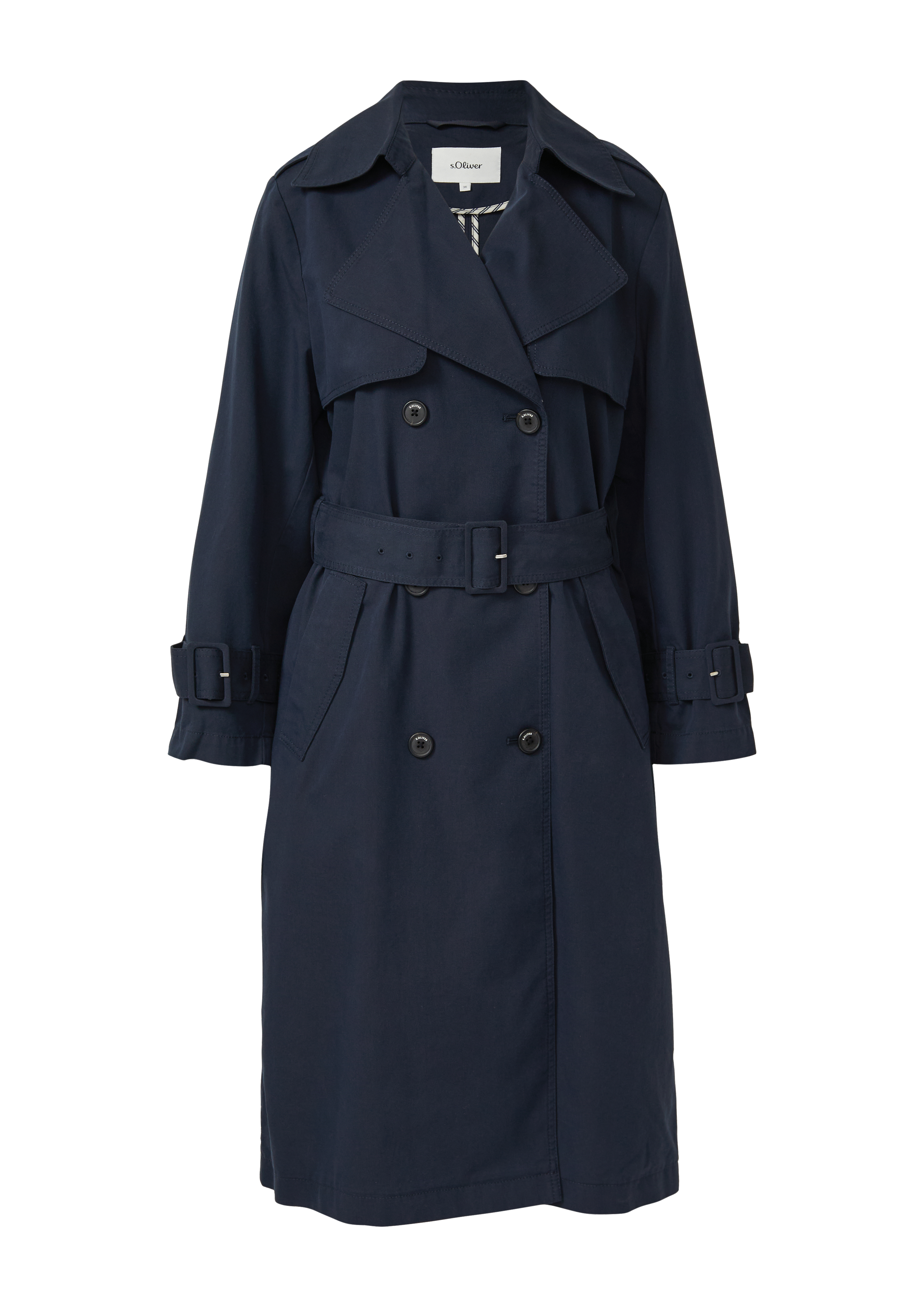 Lichtgewicht trenchcoat van lyocell