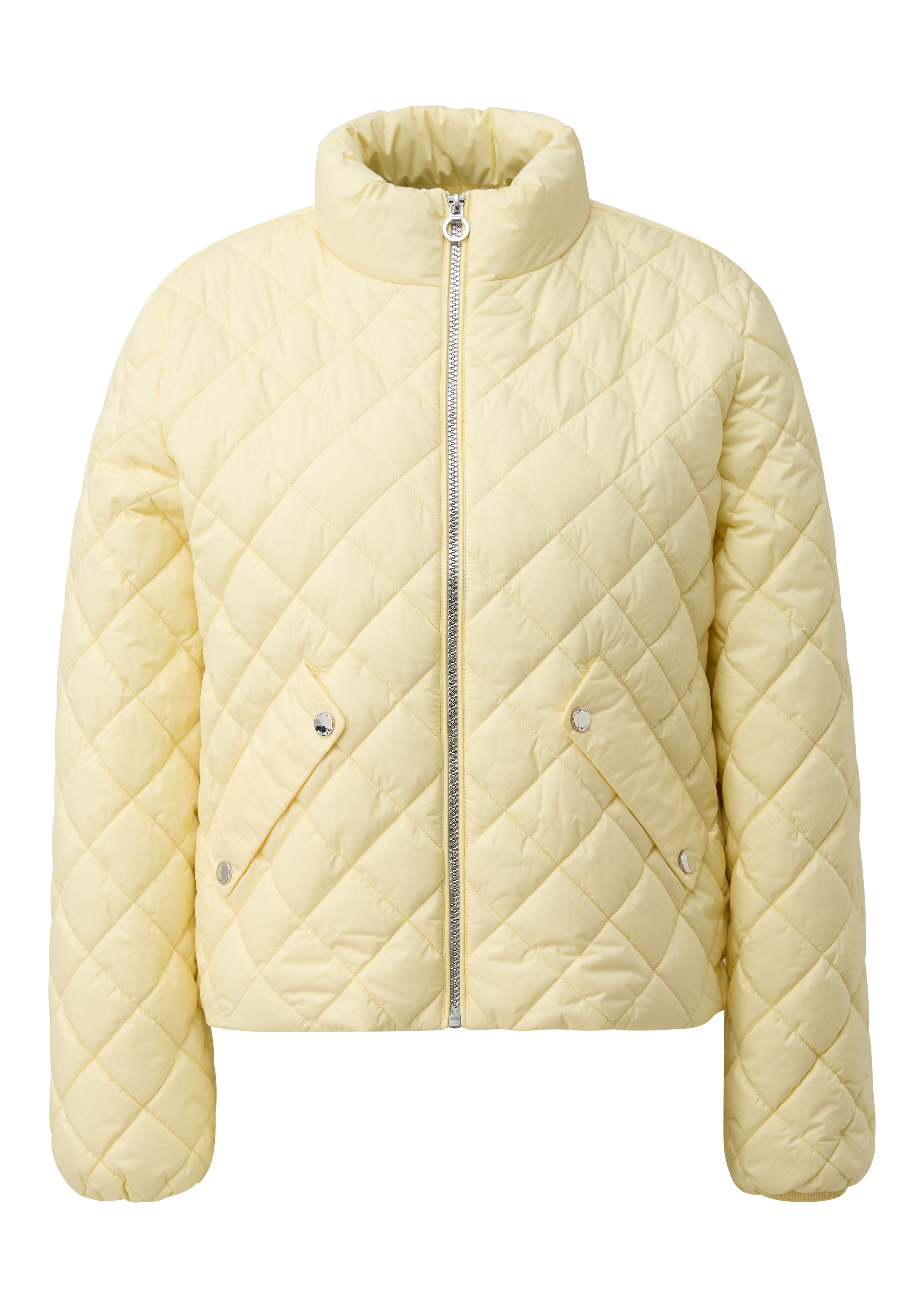 Kurze Steppjacke mit Stehkragen