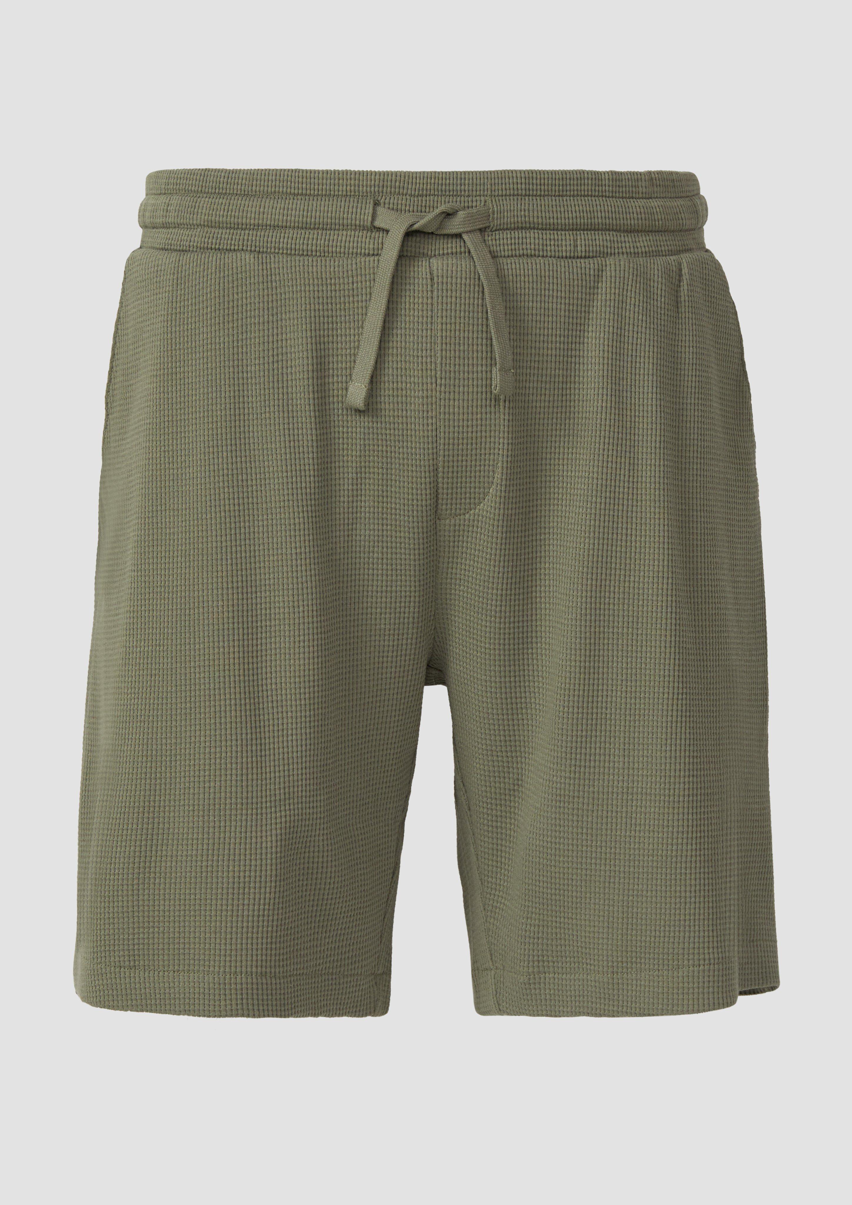 QS - Jogpants aus Waffelpiqué, Herren, Grün