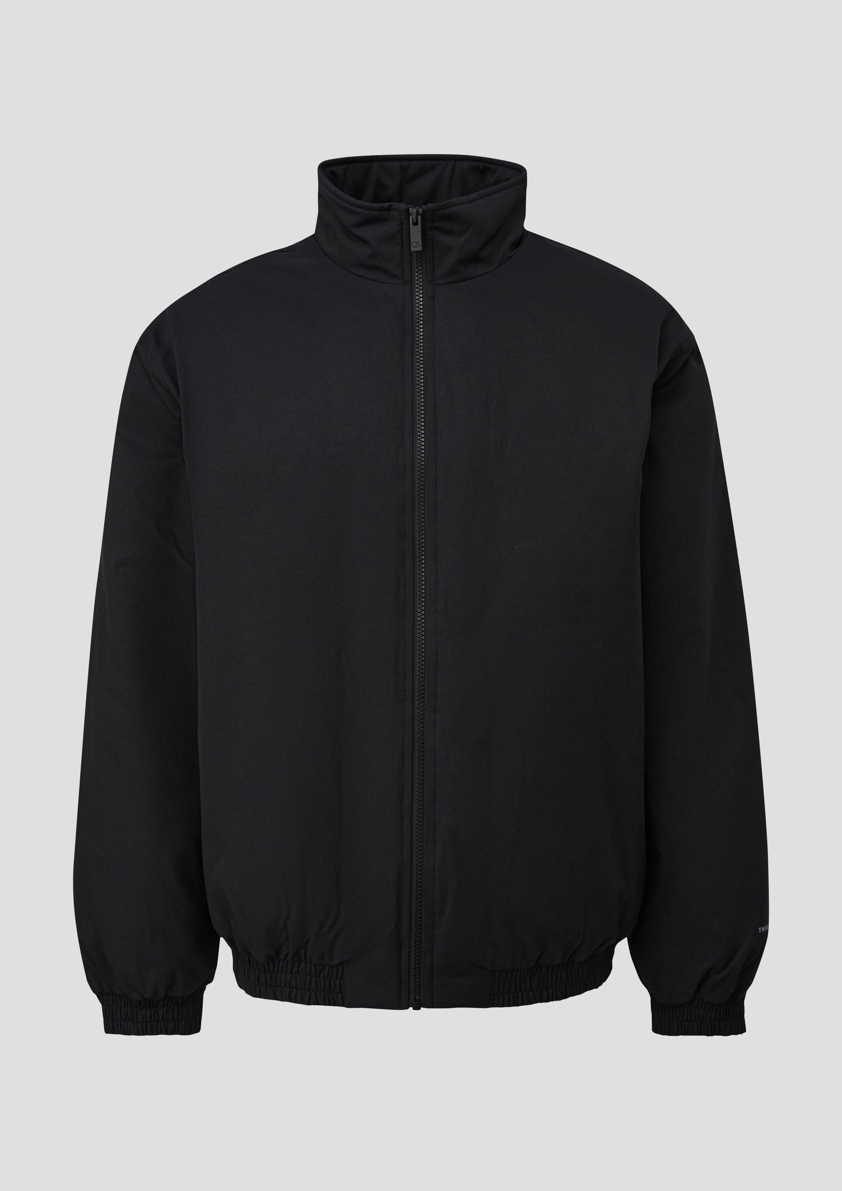 Men Stand-up collar blouson in black by QS