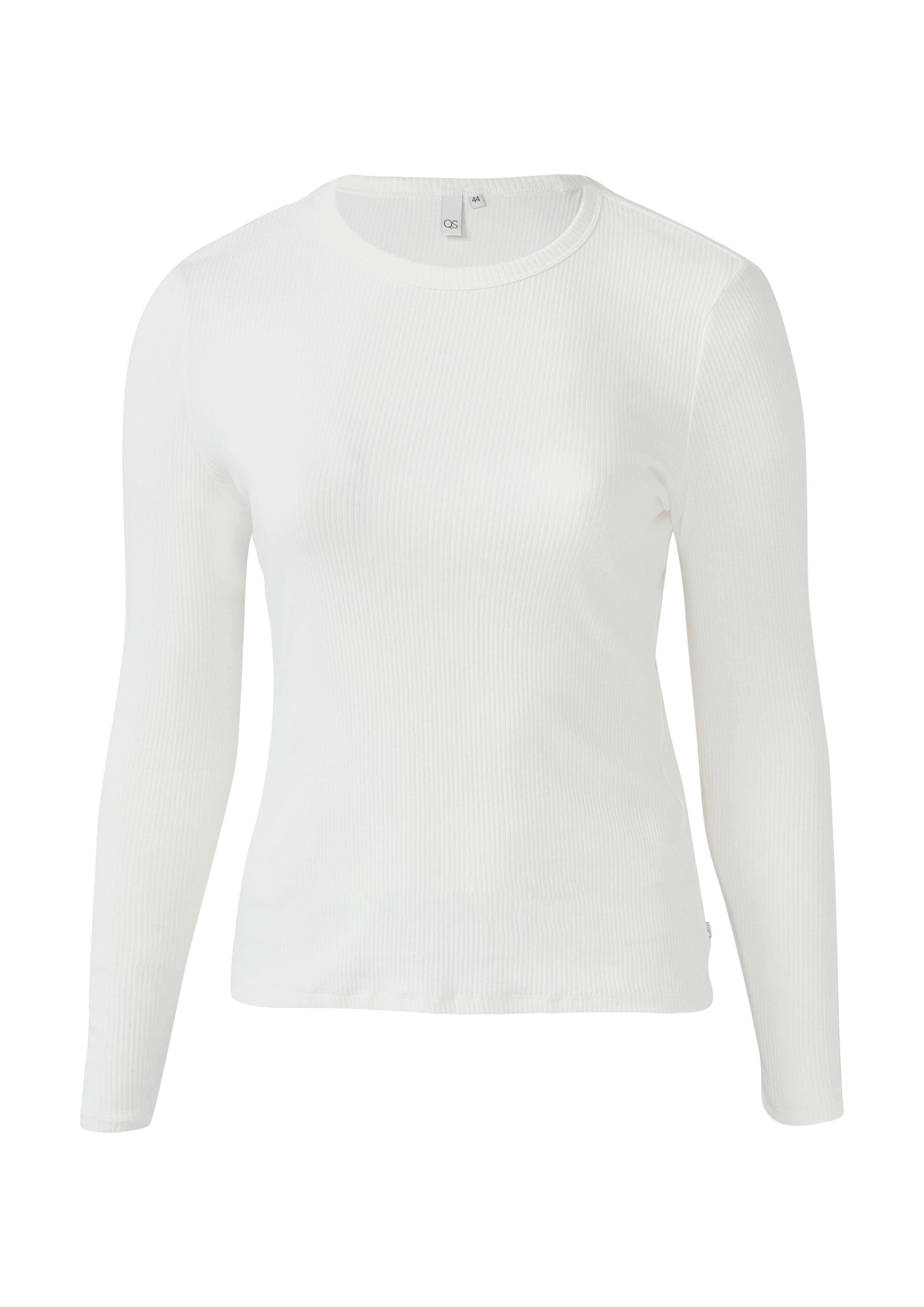 Geribde longsleeve in slanke pasvorm