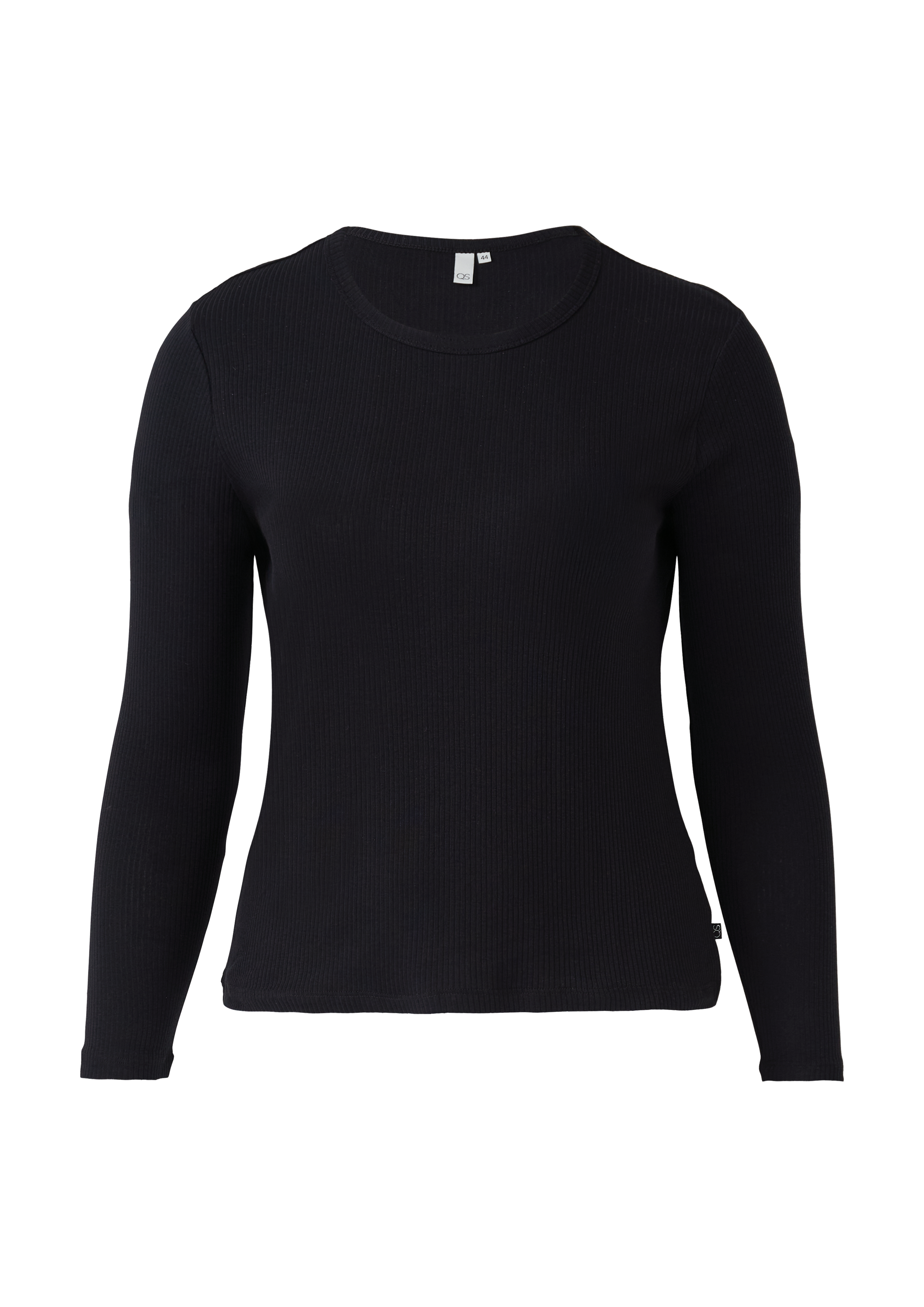 Geribde longsleeve in slanke pasvorm