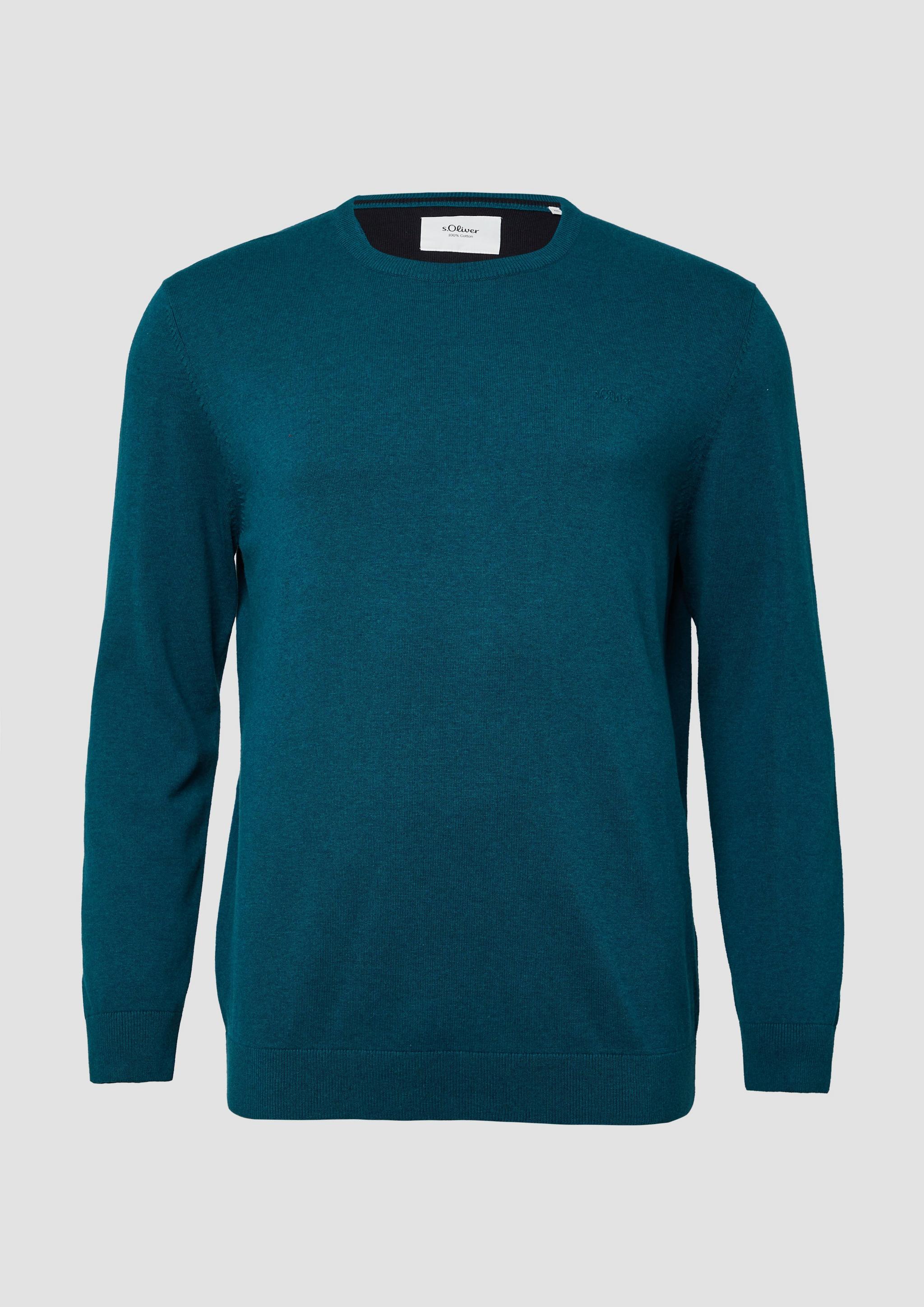 Moški Pleten pulover v barvi petrol od s.Oliver Men Big Sizes