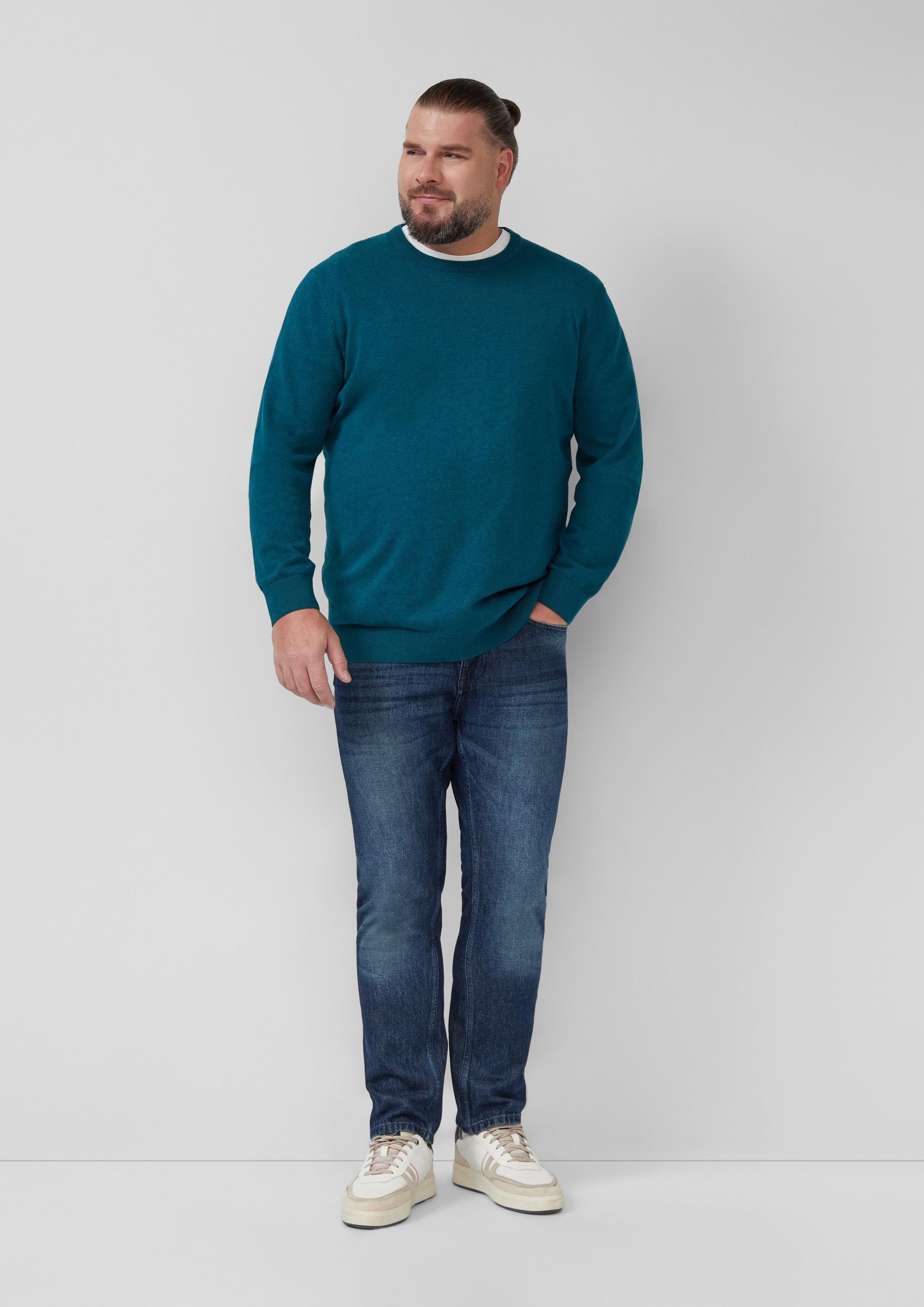 Moški Pleten pulover v barvi petrol od s.Oliver Men Big Sizes