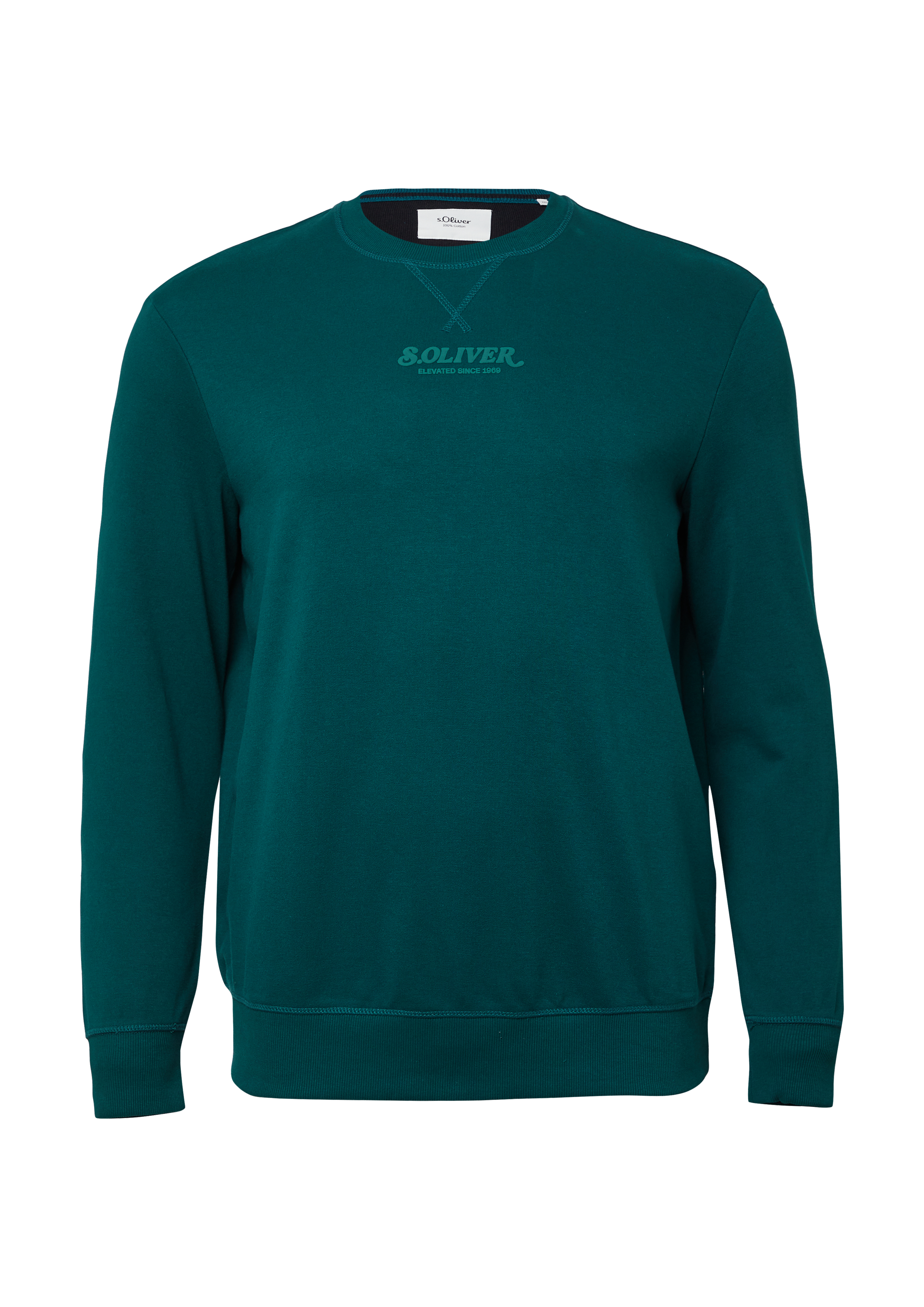 Warm sweatshirt met logo-illustratie