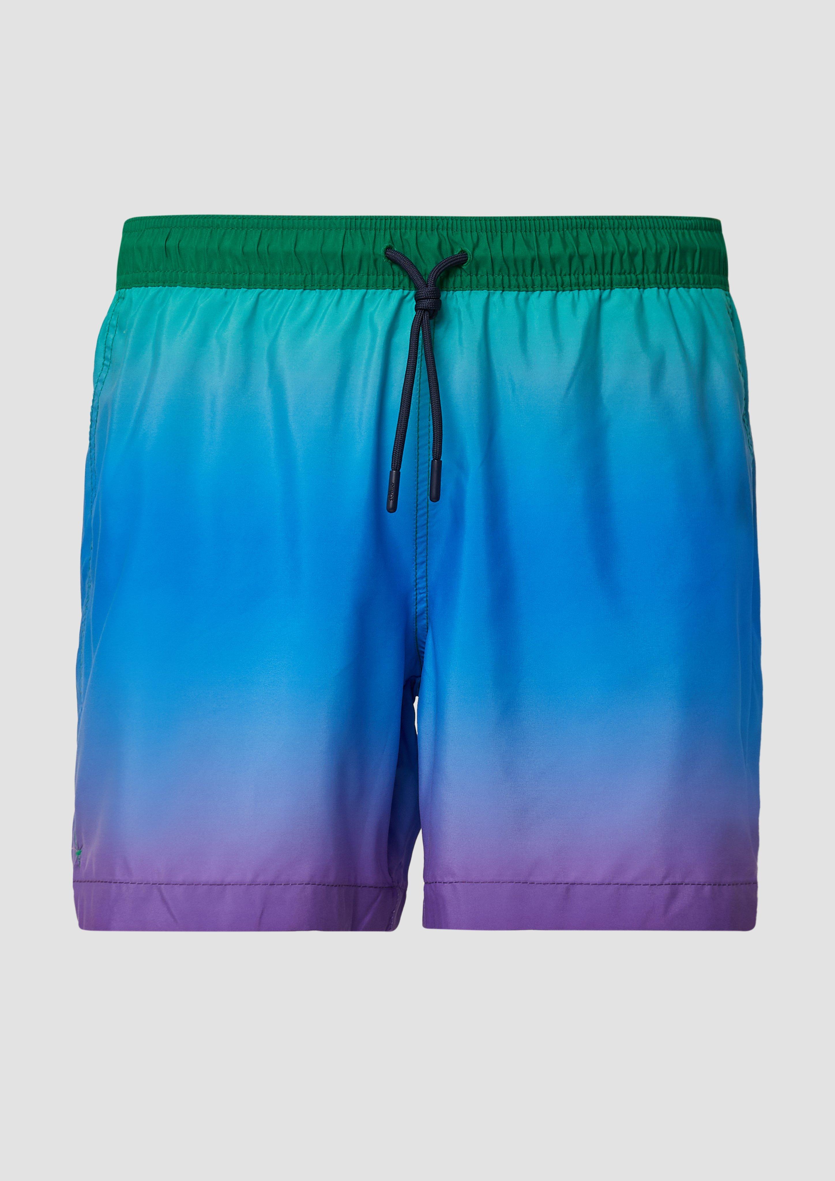 s.Oliver - Badehose mit Pride-Motiv, Herren, blau|mehrfarbig
