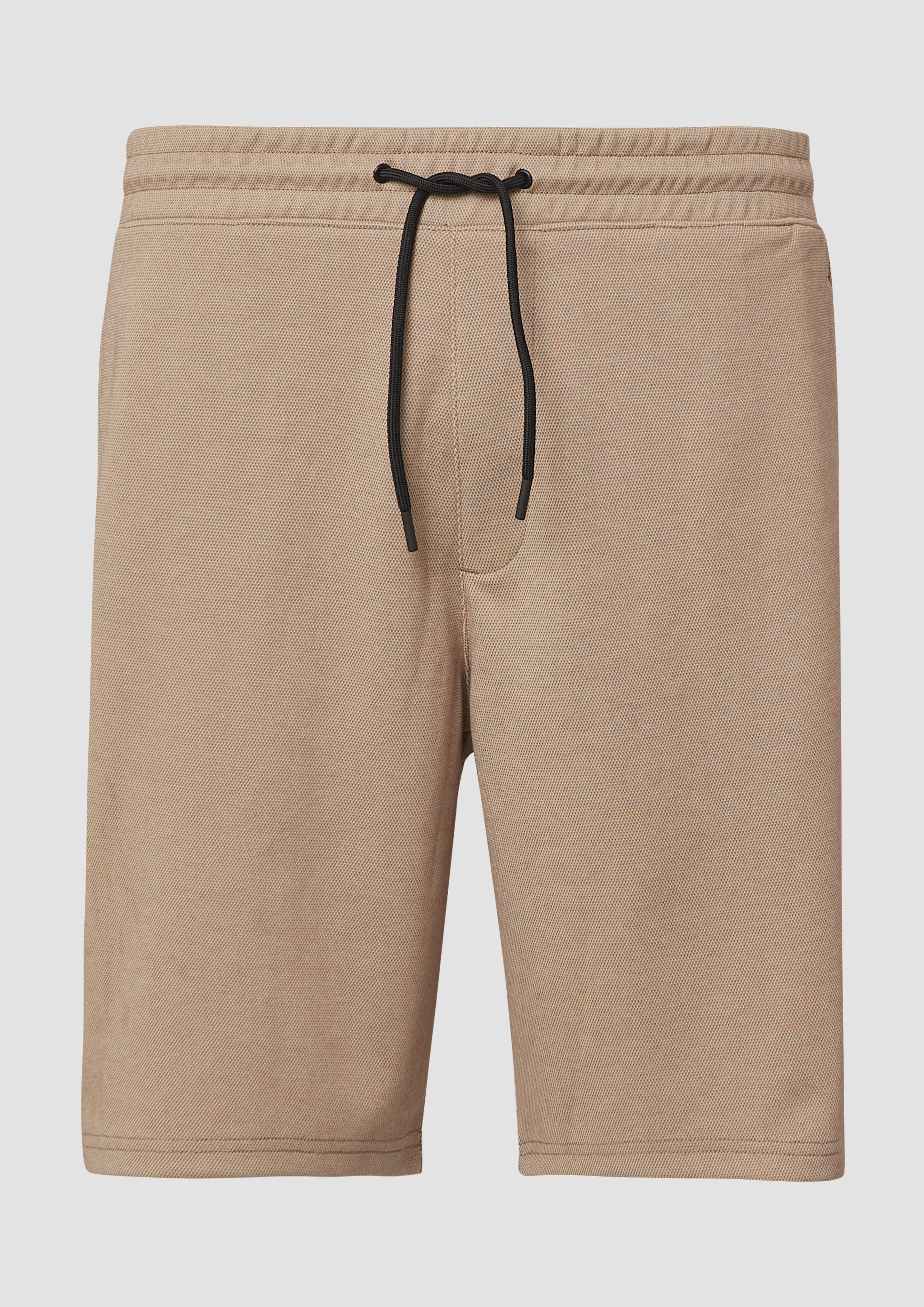 s.Oliver - Detroit: Strukturierte Jog-Bermuda im Relaxed Fit, Herren, braun