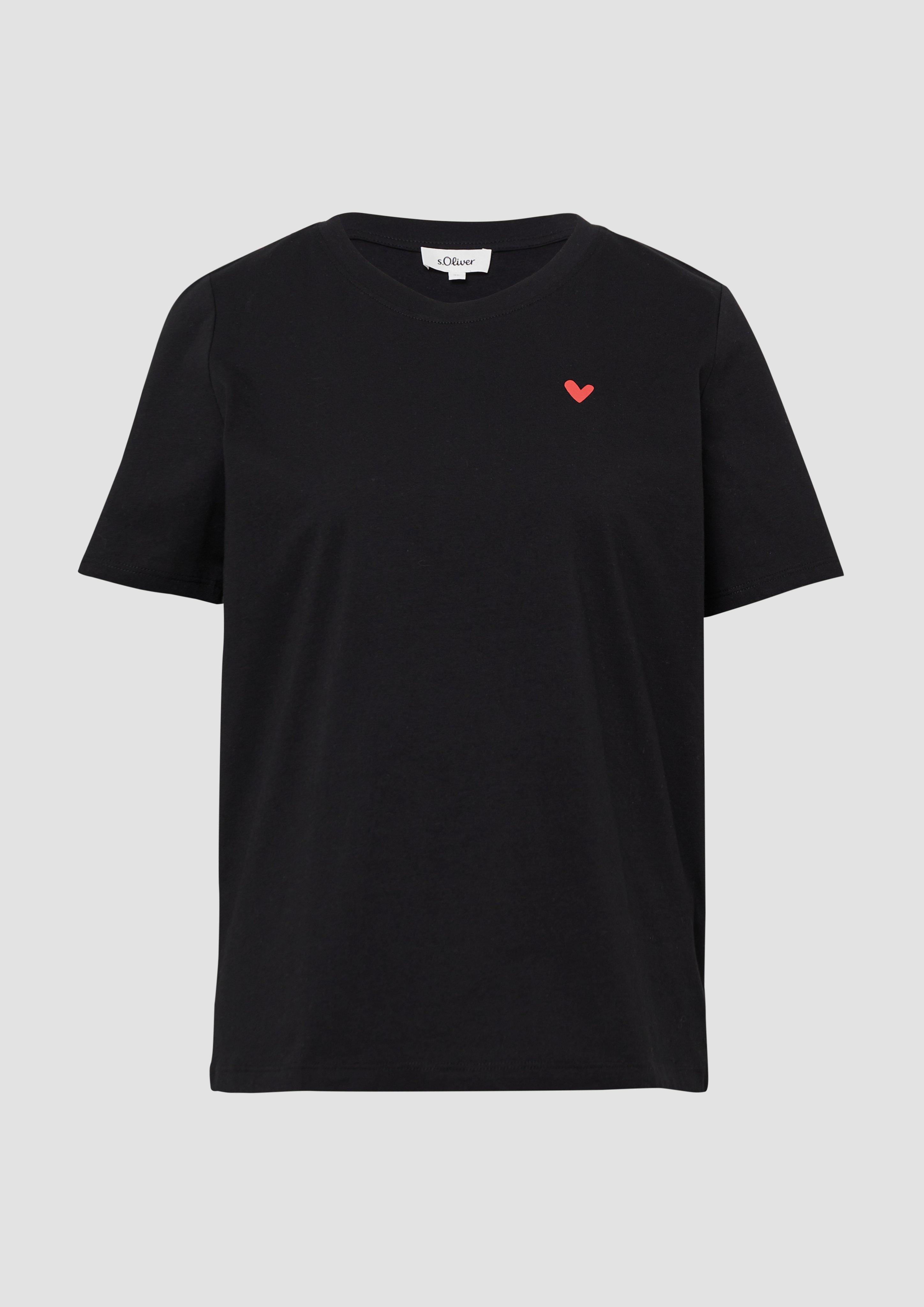 s.Oliver - T-Shirt mit Pride-Motiv, Damen, schwarz
