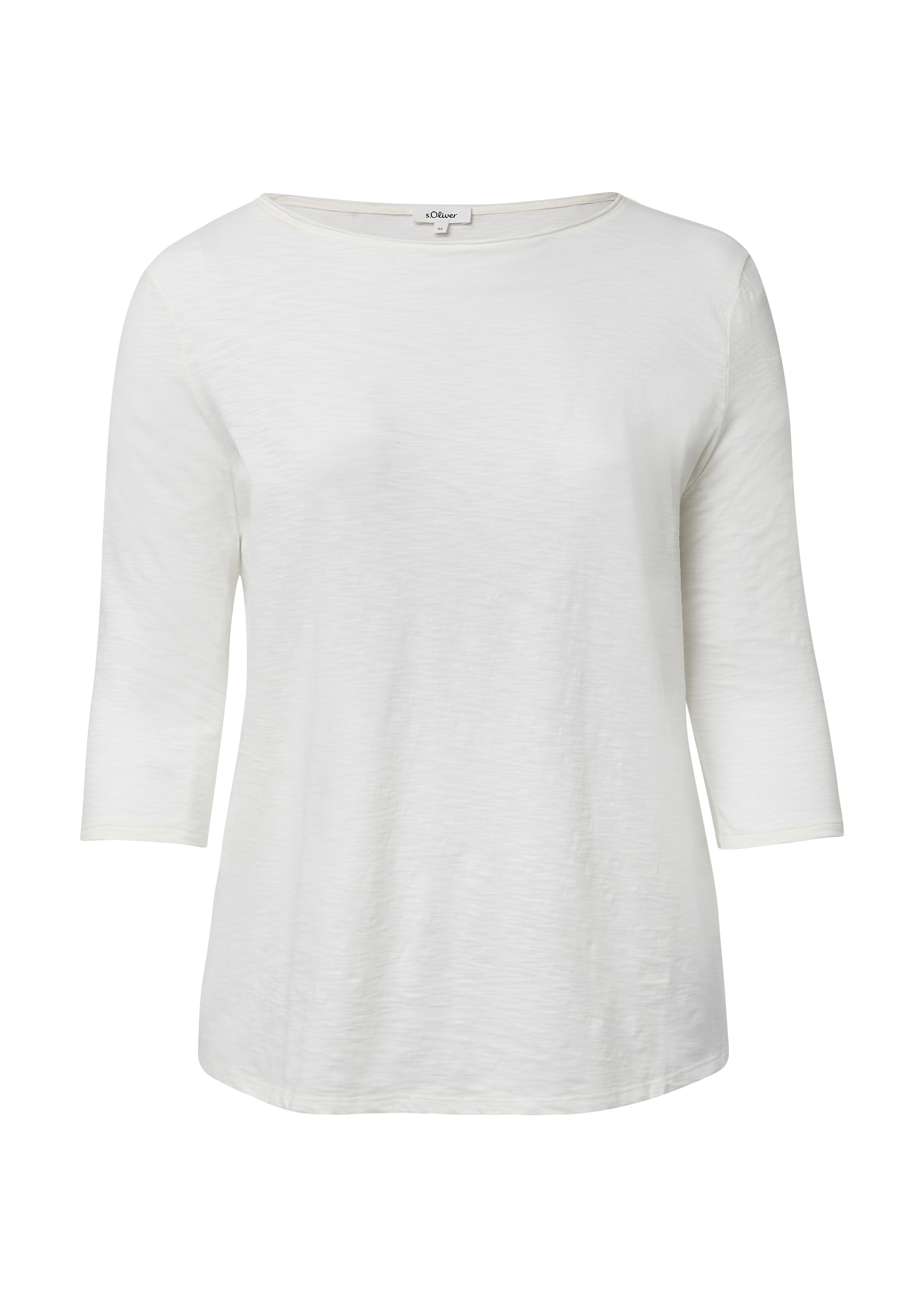 Shirt met vlamgarenstructuur en 3/4 mouwen