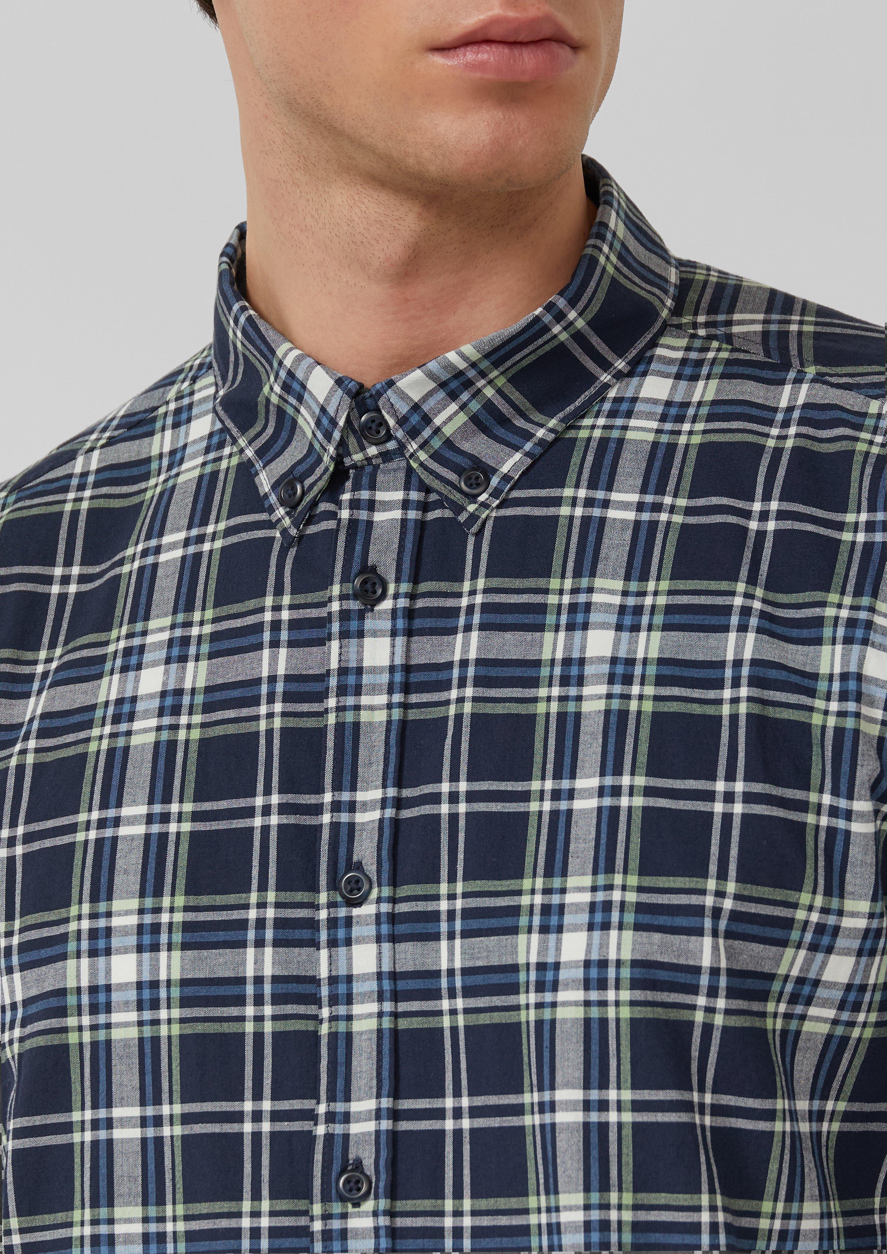 Regular Fit: Kariertes Baumwollhemd mit Button-Down-Kragen