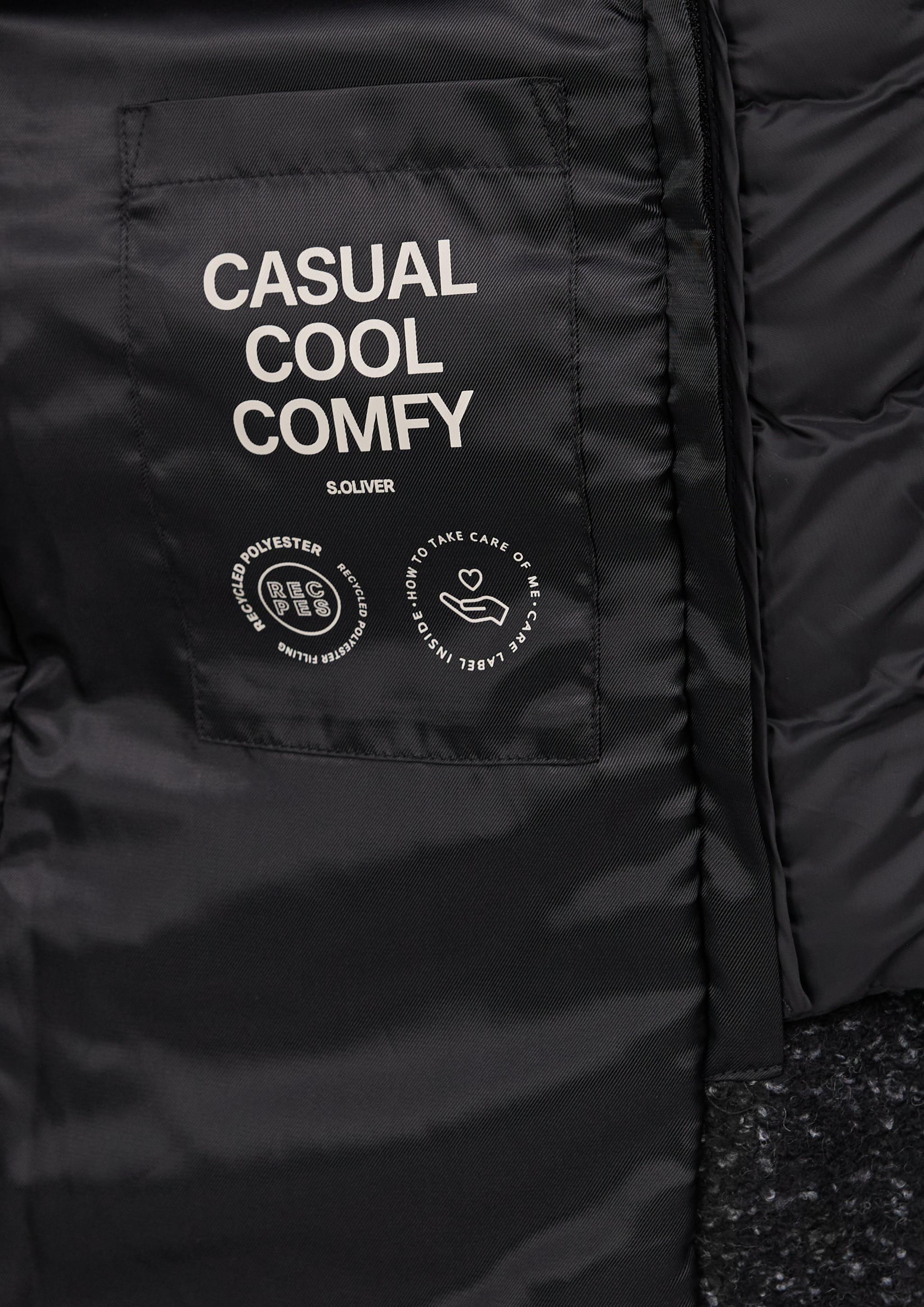 Women Outdoor coat in black by s.Oliver