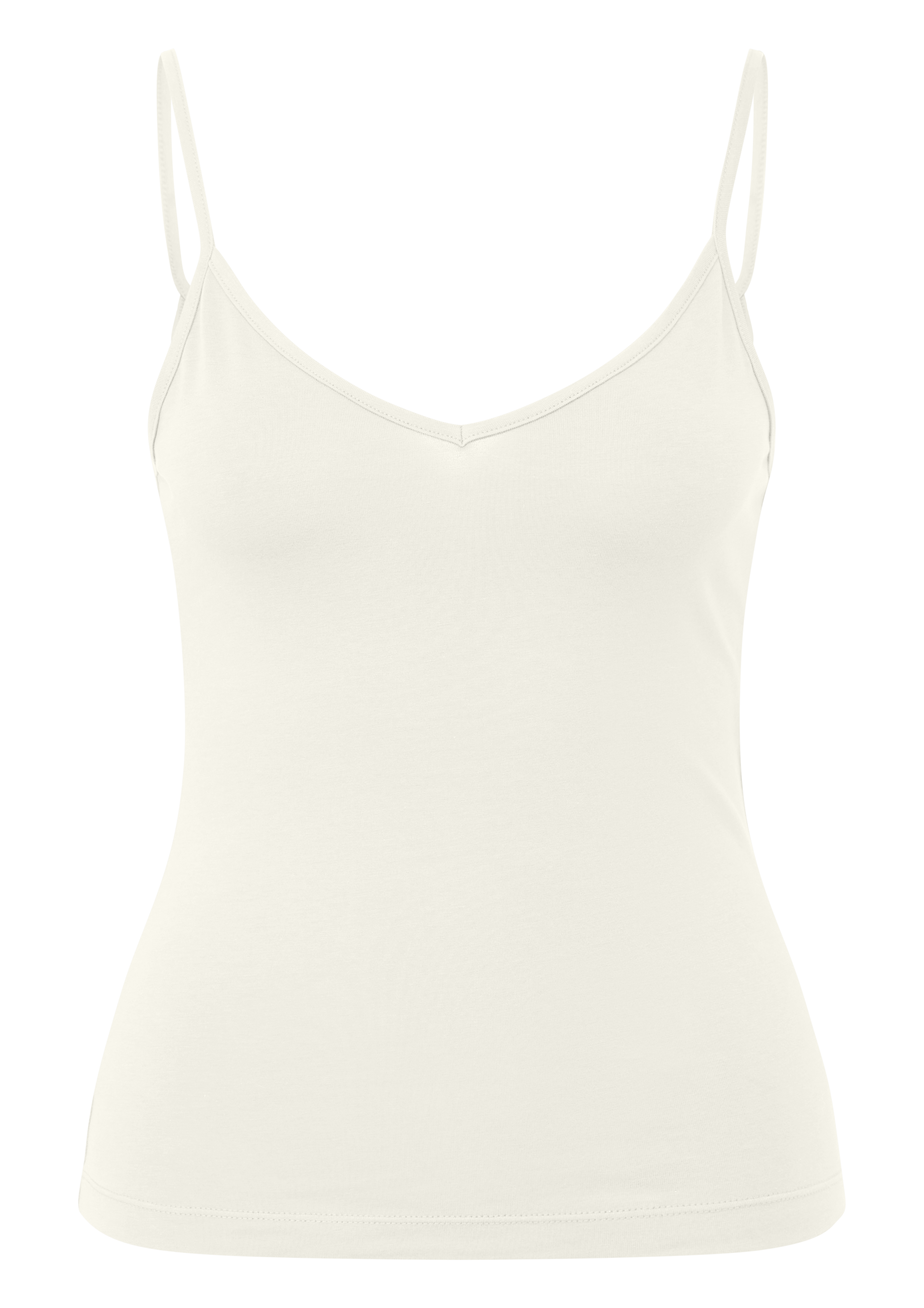 Top met elastische spaghettibandjes