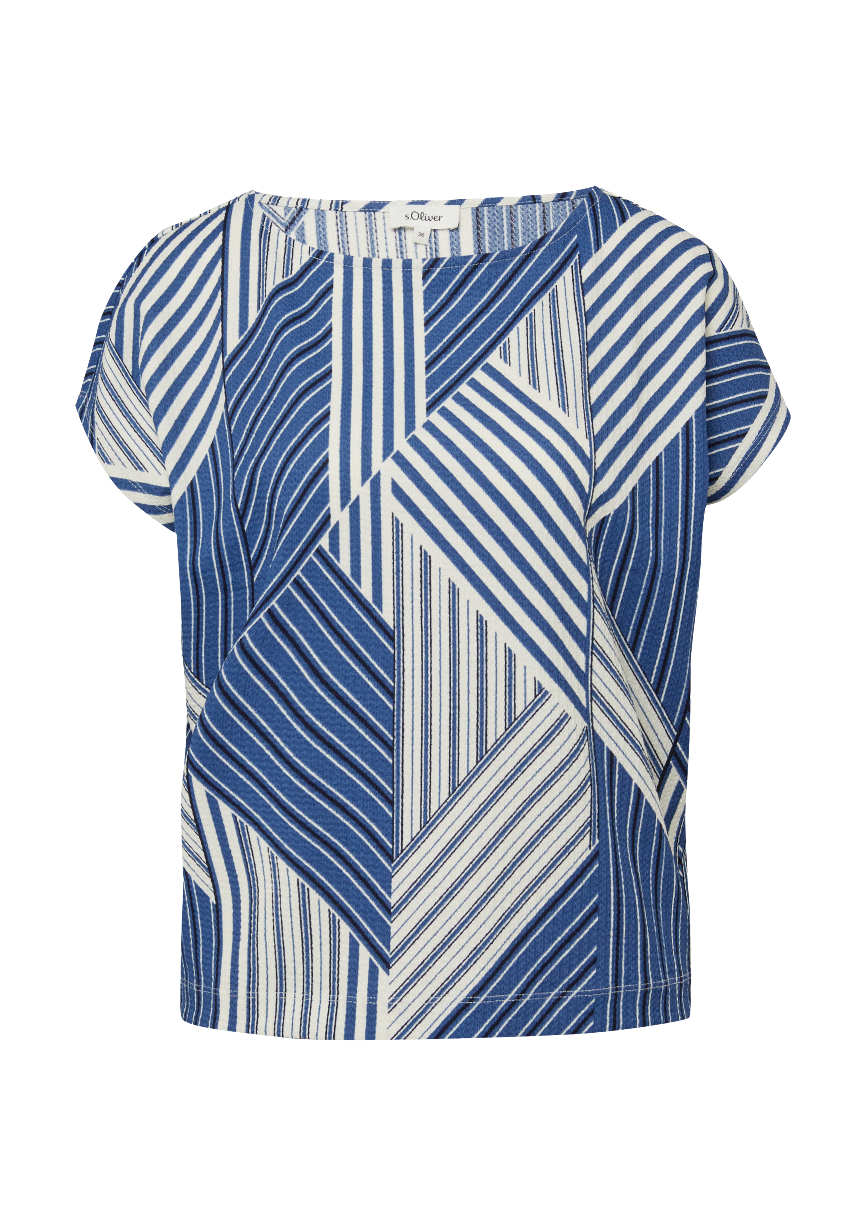 s.Oliver Strukturiertes T-Shirt Mit All-over-Print